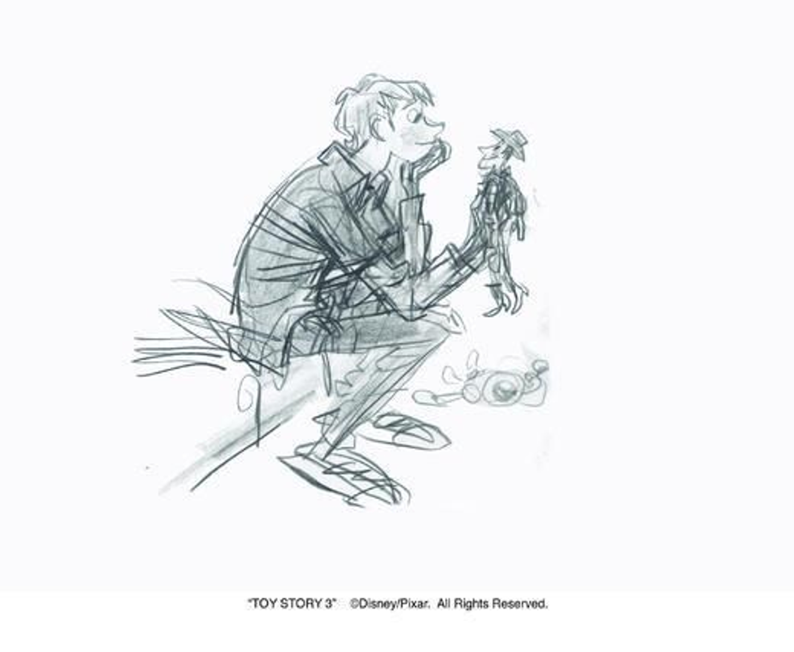 Unos de los dibujo previos a la realización de la película e Lee Unkrich.