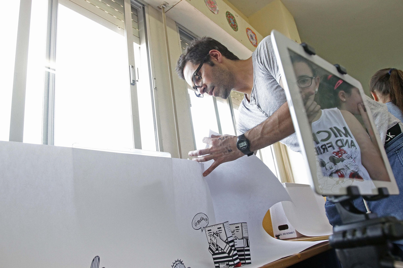 Una de las actividades de cine en un centro educativo.