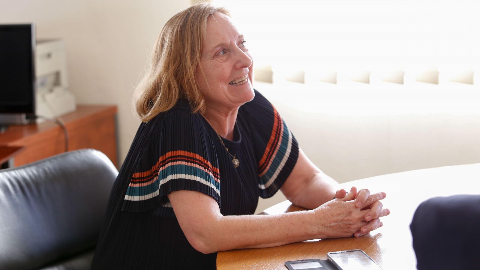 Nieves Marina, durante la entrevista.