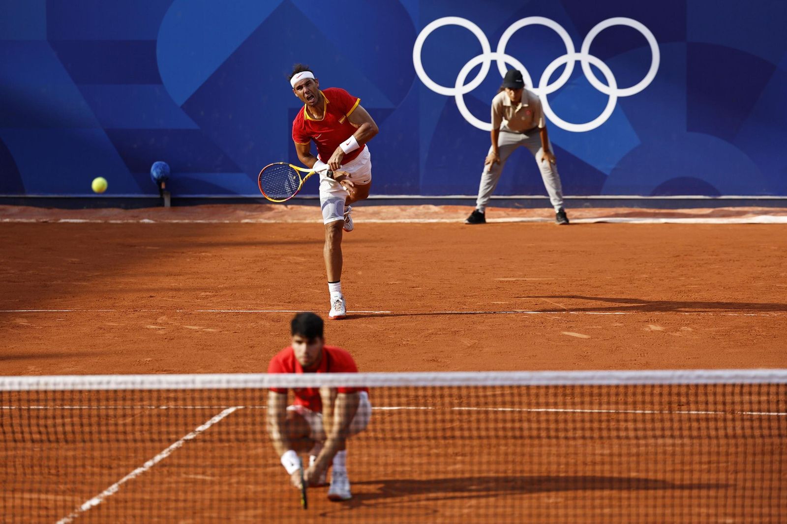 Las mejores fotos del segundo partido de Nadal y Alcaraz en los Juegos Olímpicos de París
