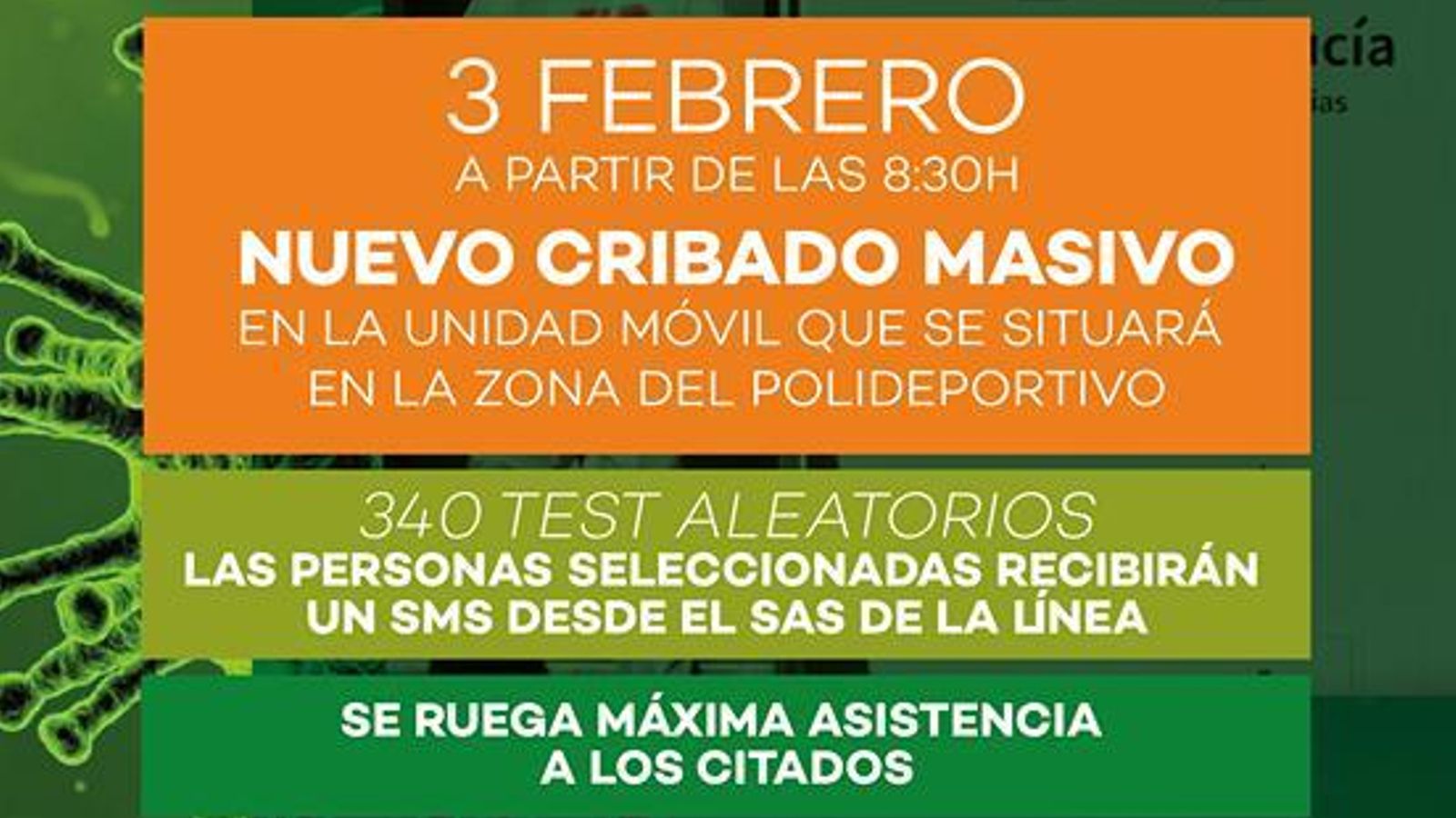 Cribado en Tesorillo.