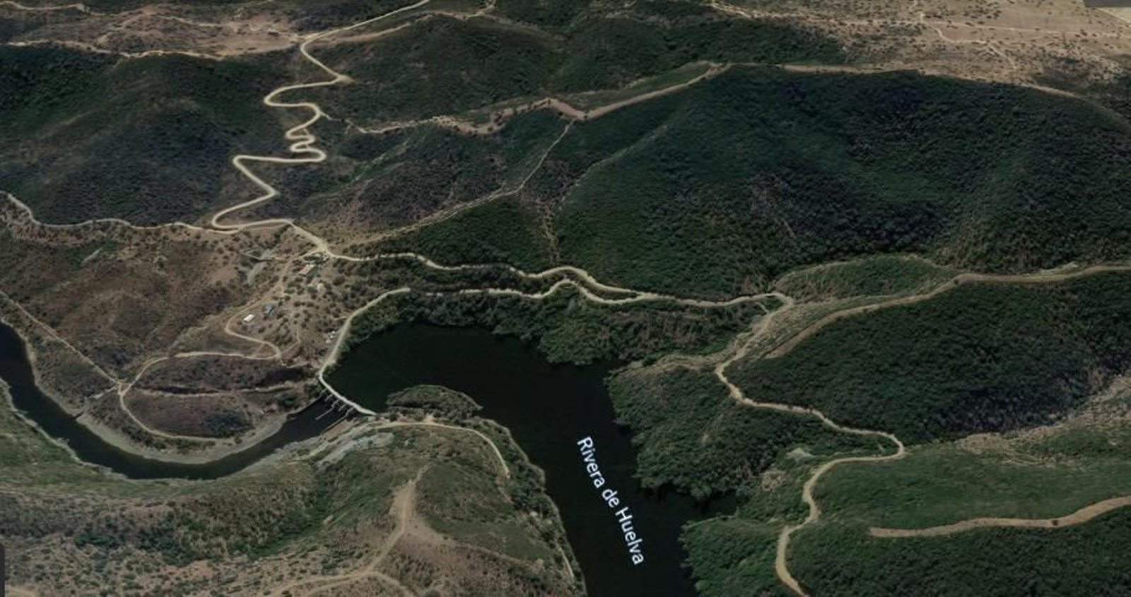 Paraje donde cayó el ciclista