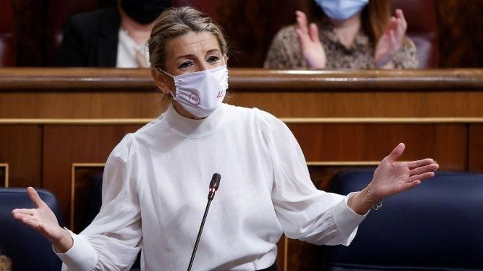 Yolanda Díaz, en el Congreso de los Diputados.
