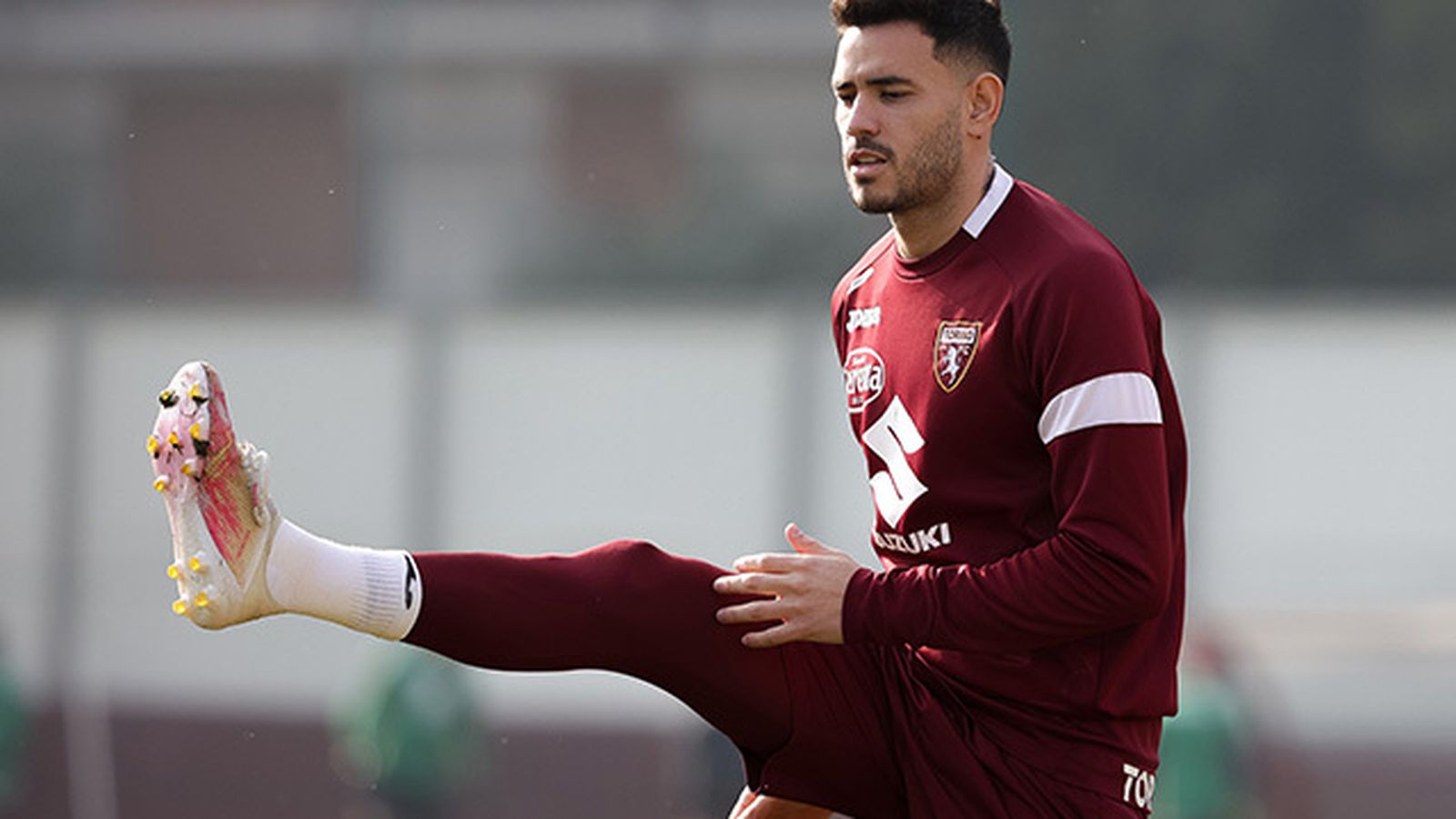 Sanabria, en un entrenamiento del Torino.
