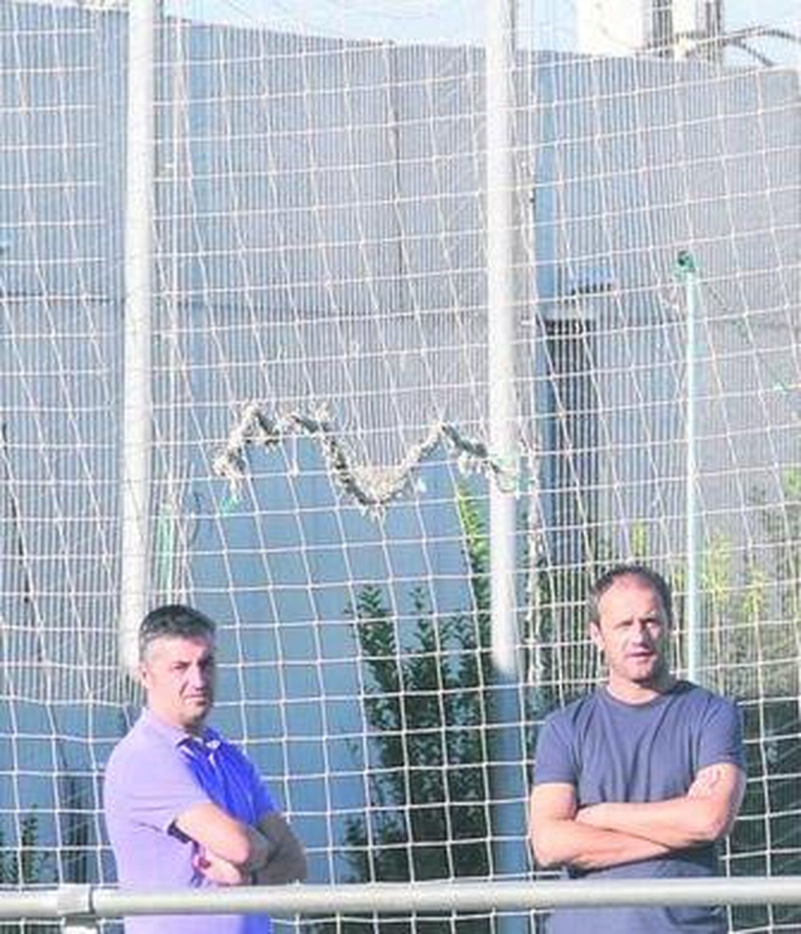 Roberto Suárez (i) y Risto Vidakovic, en las instalaciones de El Rosal.