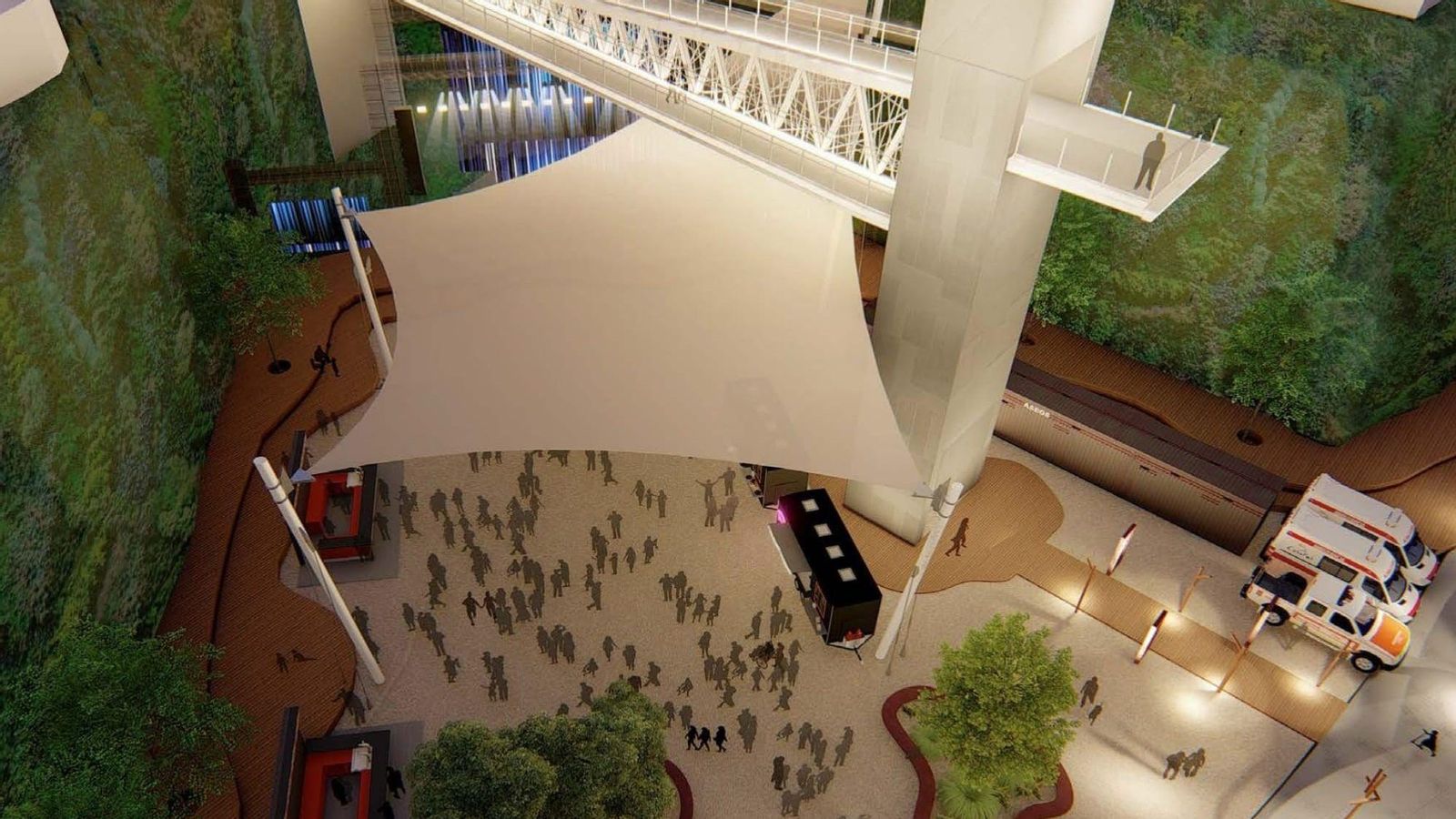 Infografía de este espacio escénico al aire libre.