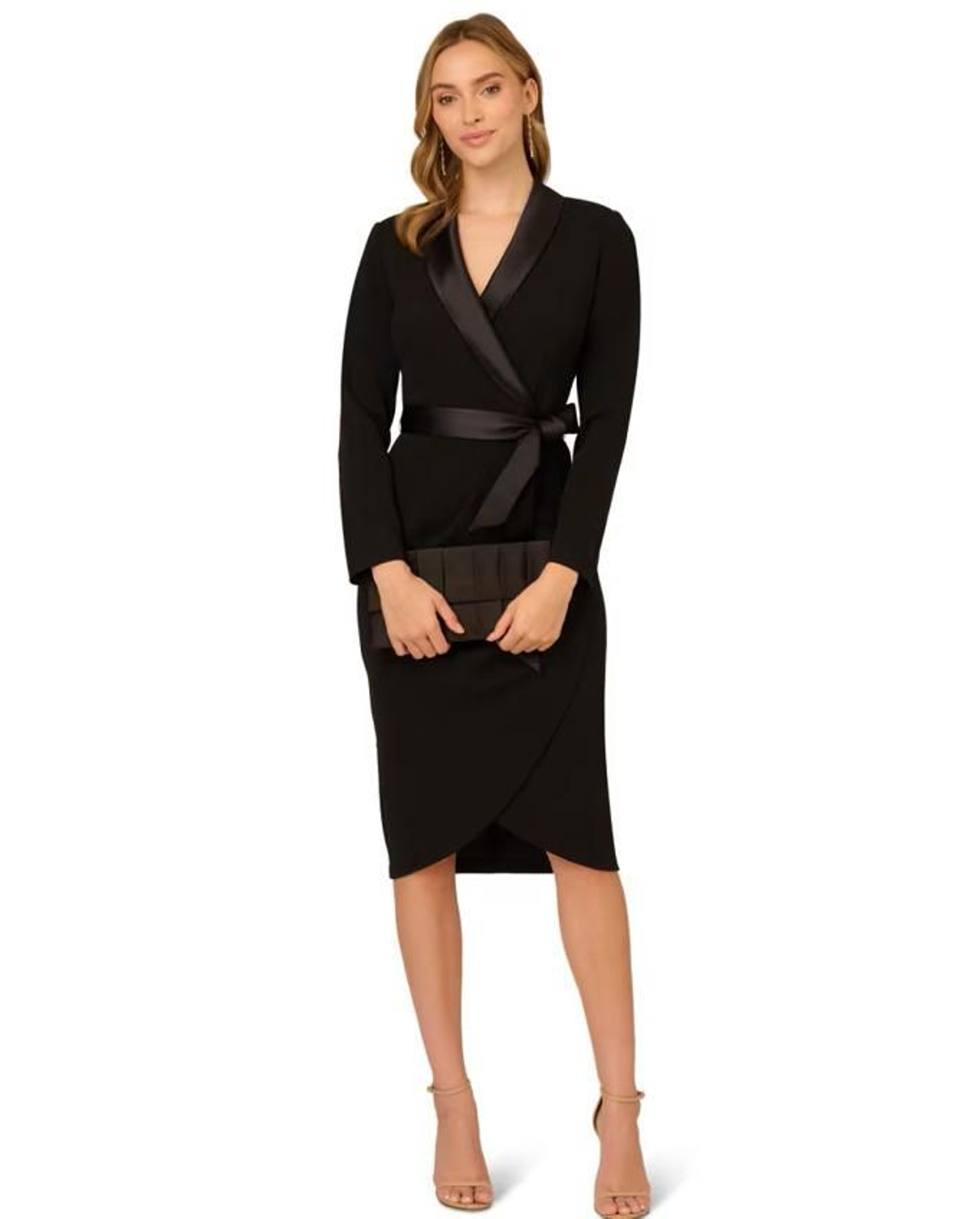 Vestido negro manga larga