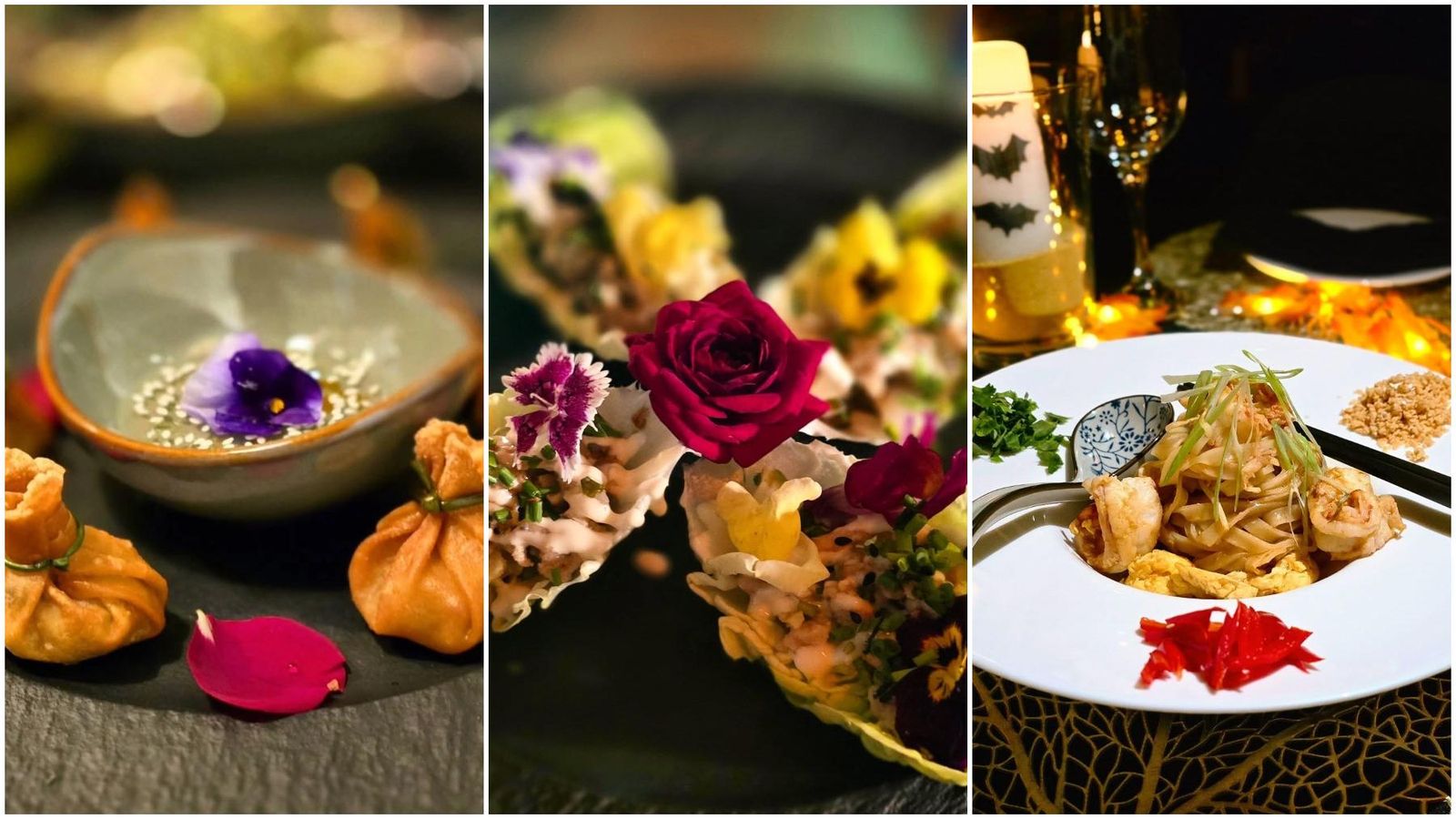 Algunos de los platos del restaurante Secret Garden de Canillas de Aceituno.