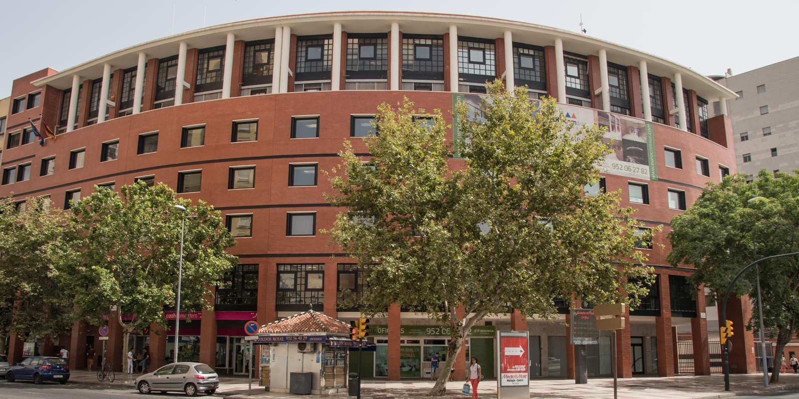 Imagen del edificio Eurocom, en Málaga.