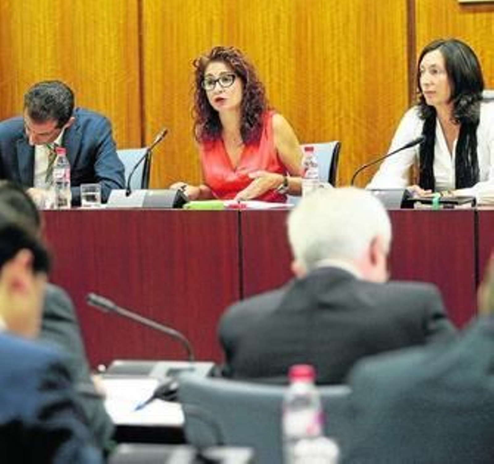 María Jesús Montero, en la comparecencia de Hacienda celebrada el jueves en el Parlamento andaluz.