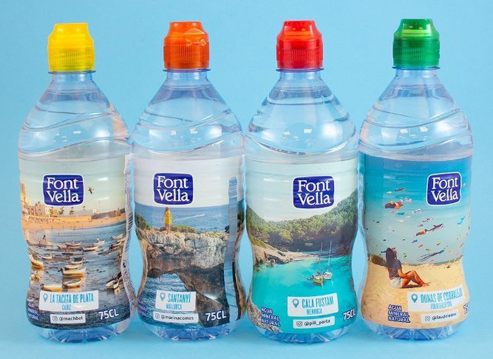 Las ediciones nuevas de botellitas lanzadas por Font Vella.