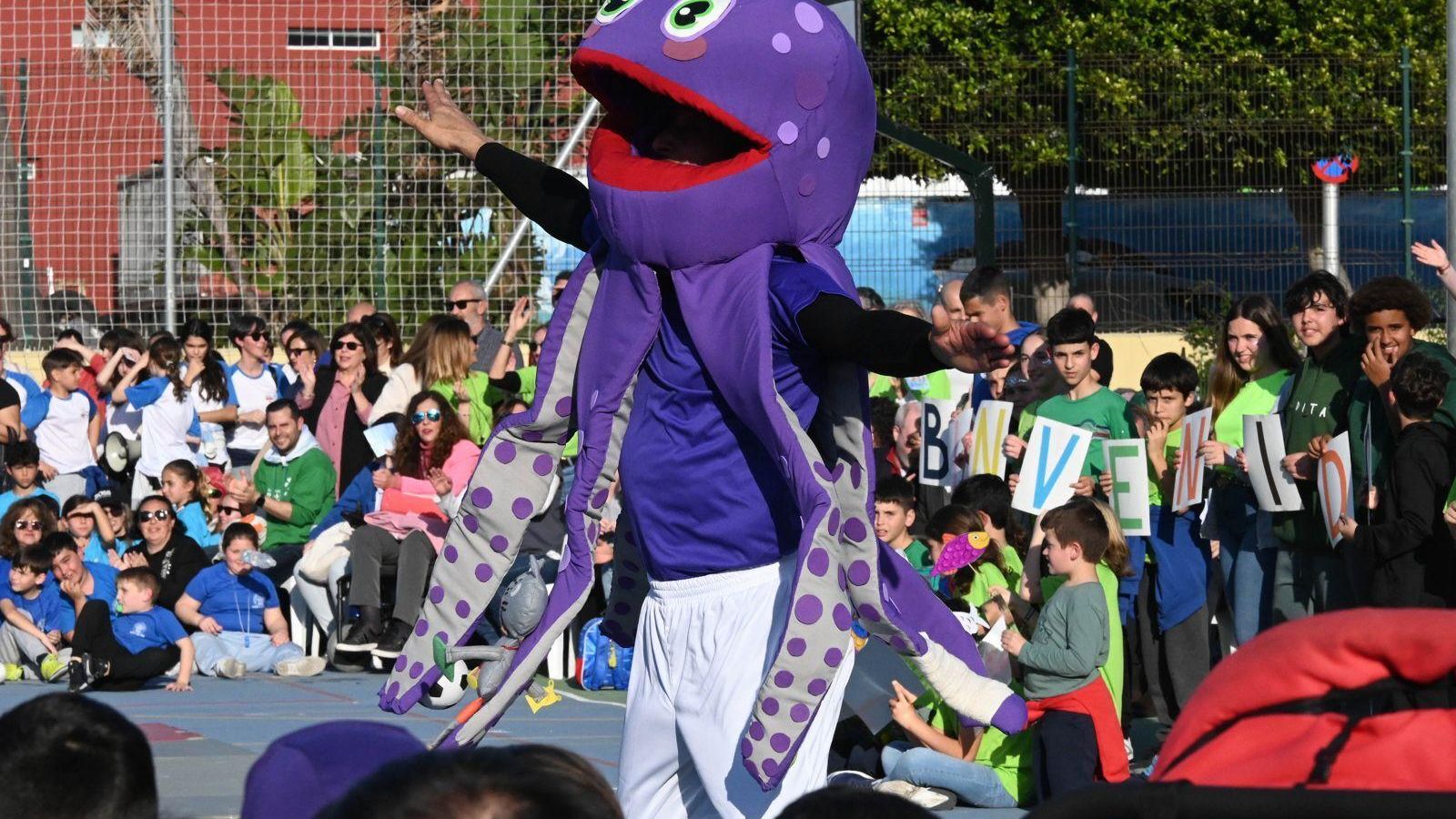 La mascota de las IV Olimpiadas escolares de la escuela pública de Cádiz.
