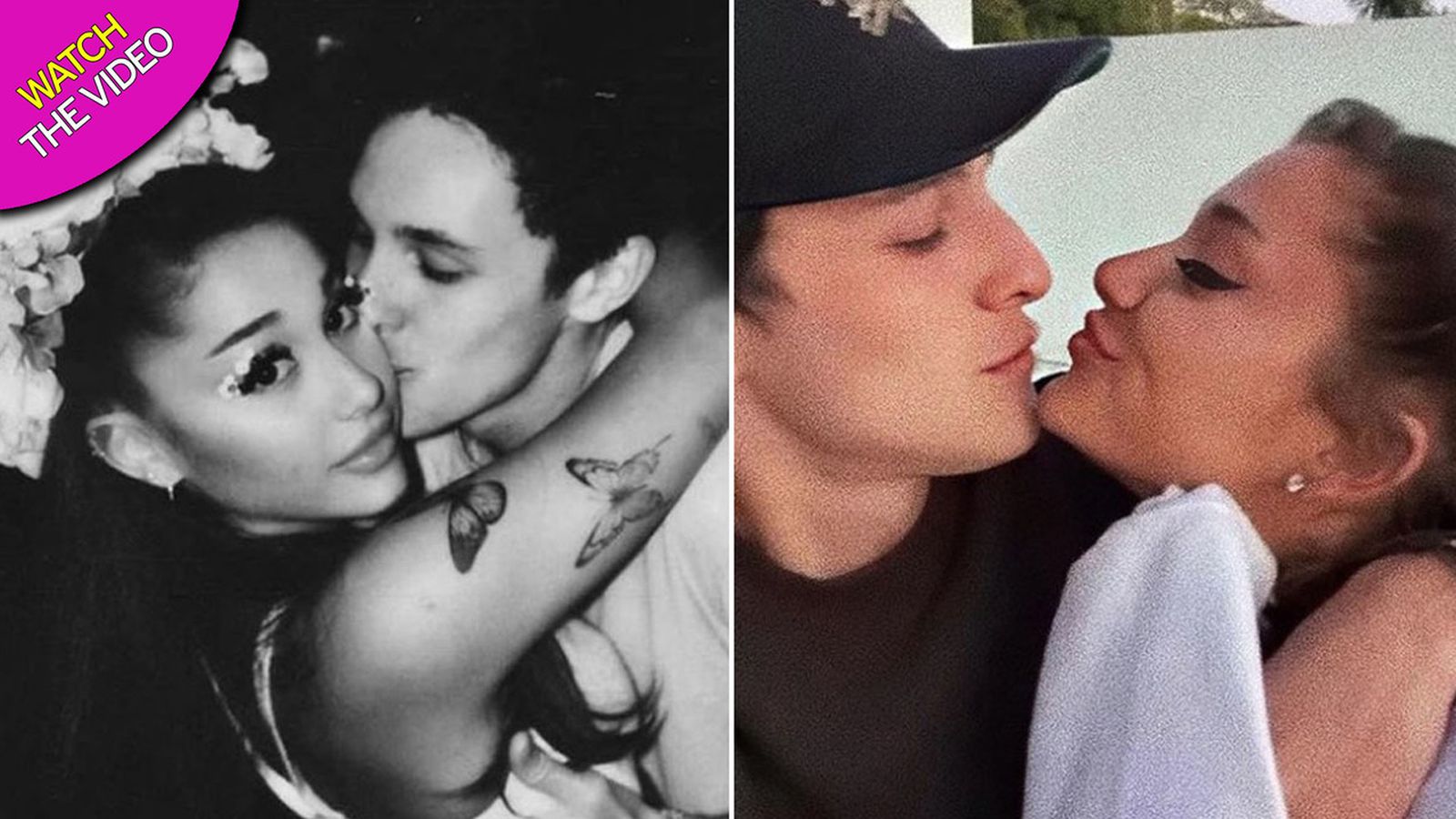 Ariana Grande y su novio, Dalton Gómez.