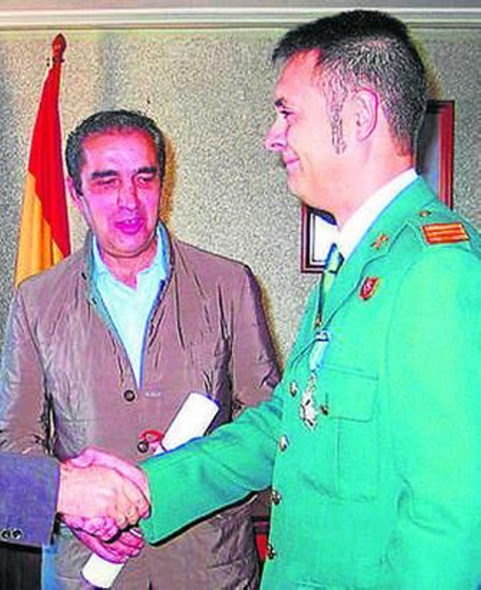 Abasolo, al recibir el homenaje.