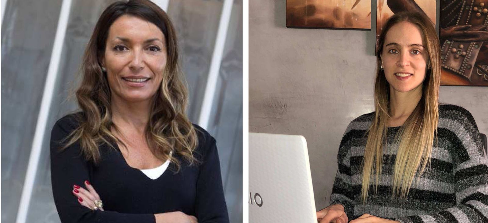 Izquierda,  Ana Isabel Gutiérrez Salegui. Derecha, Ana Torres Santiago.