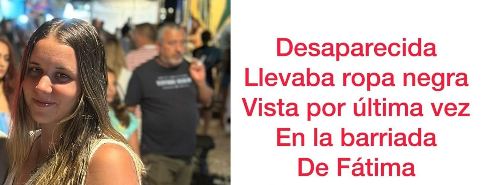Imagen de la joven desaparecida