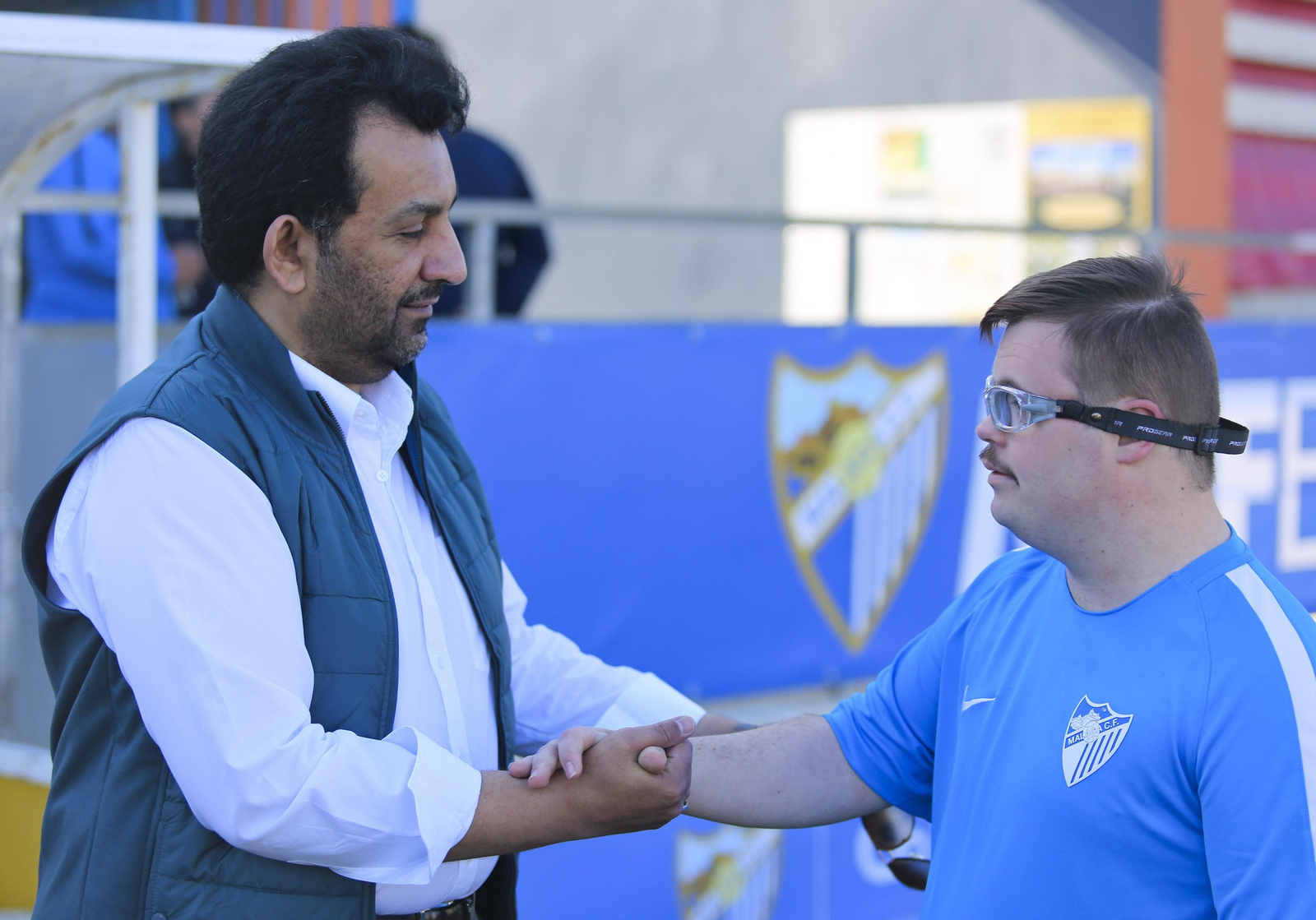 Las fotos del jeque Al-Thani con el Málaga Genuine