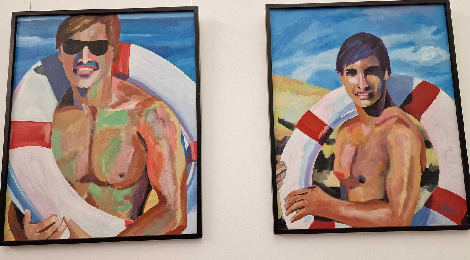 Una de las obras que se pueden ver estos días  en la ermita de Santa Clara.