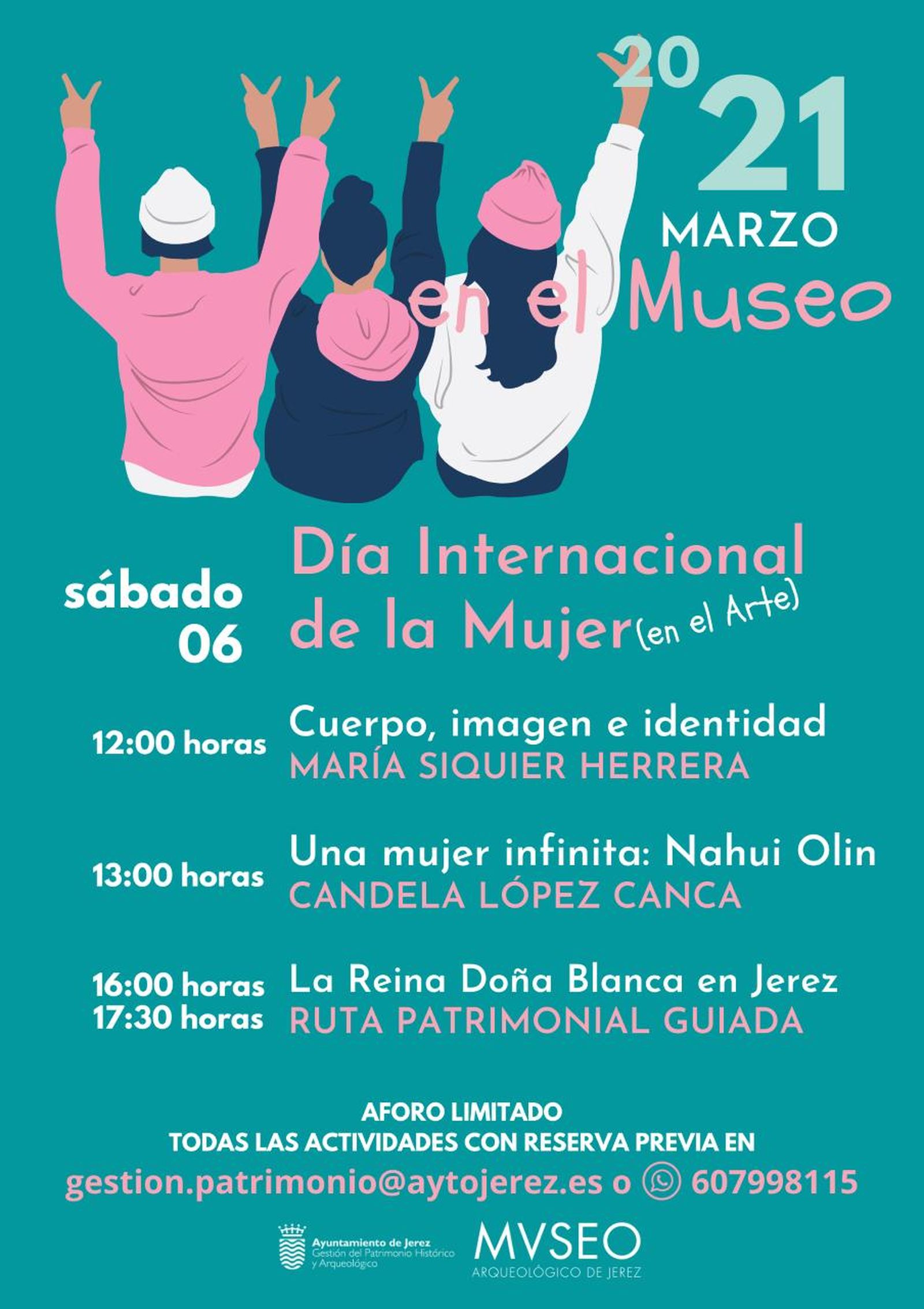 Cartel de las actividades del Museo Arqueológico con motivo del Día Internacional de la Mujer.