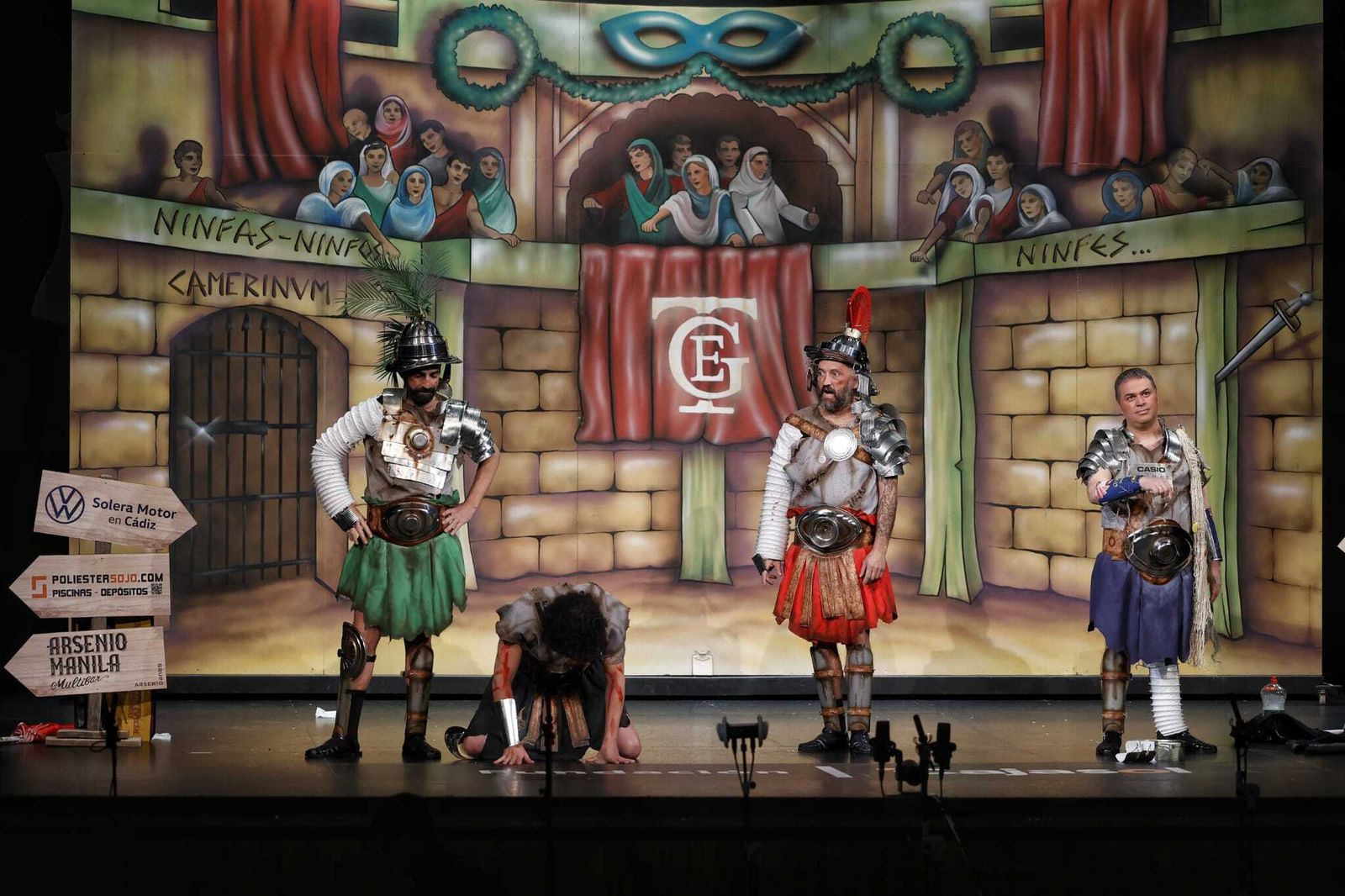 Cuarteto 'Escuela taller de gladiadores El Pópulo'.