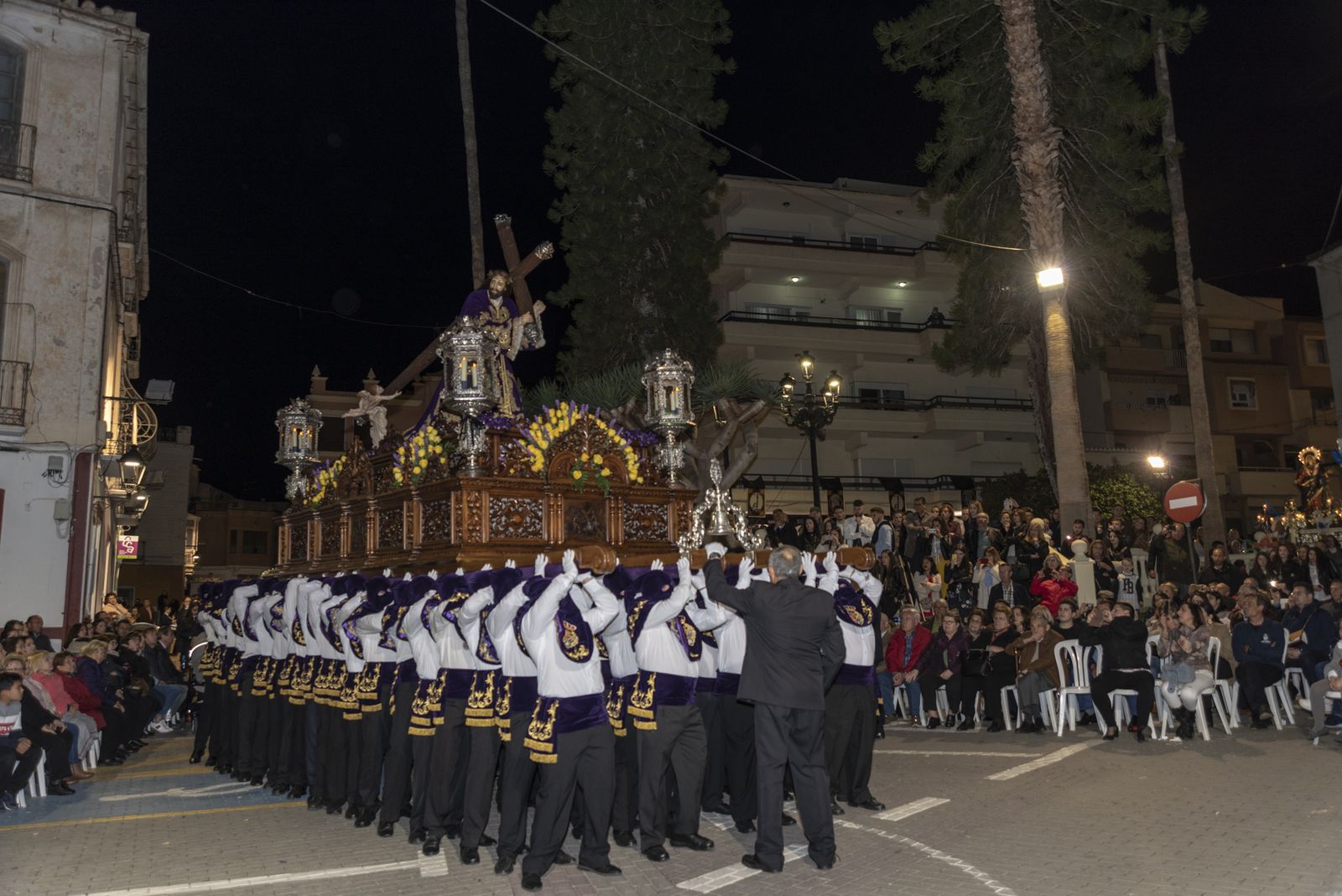 Imágenes de la procesión del Jueves Santo en Cuevas