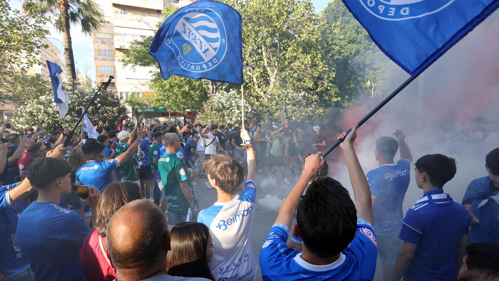 El Xerez DFC celebra su ascenso en la Plaza del Caballo