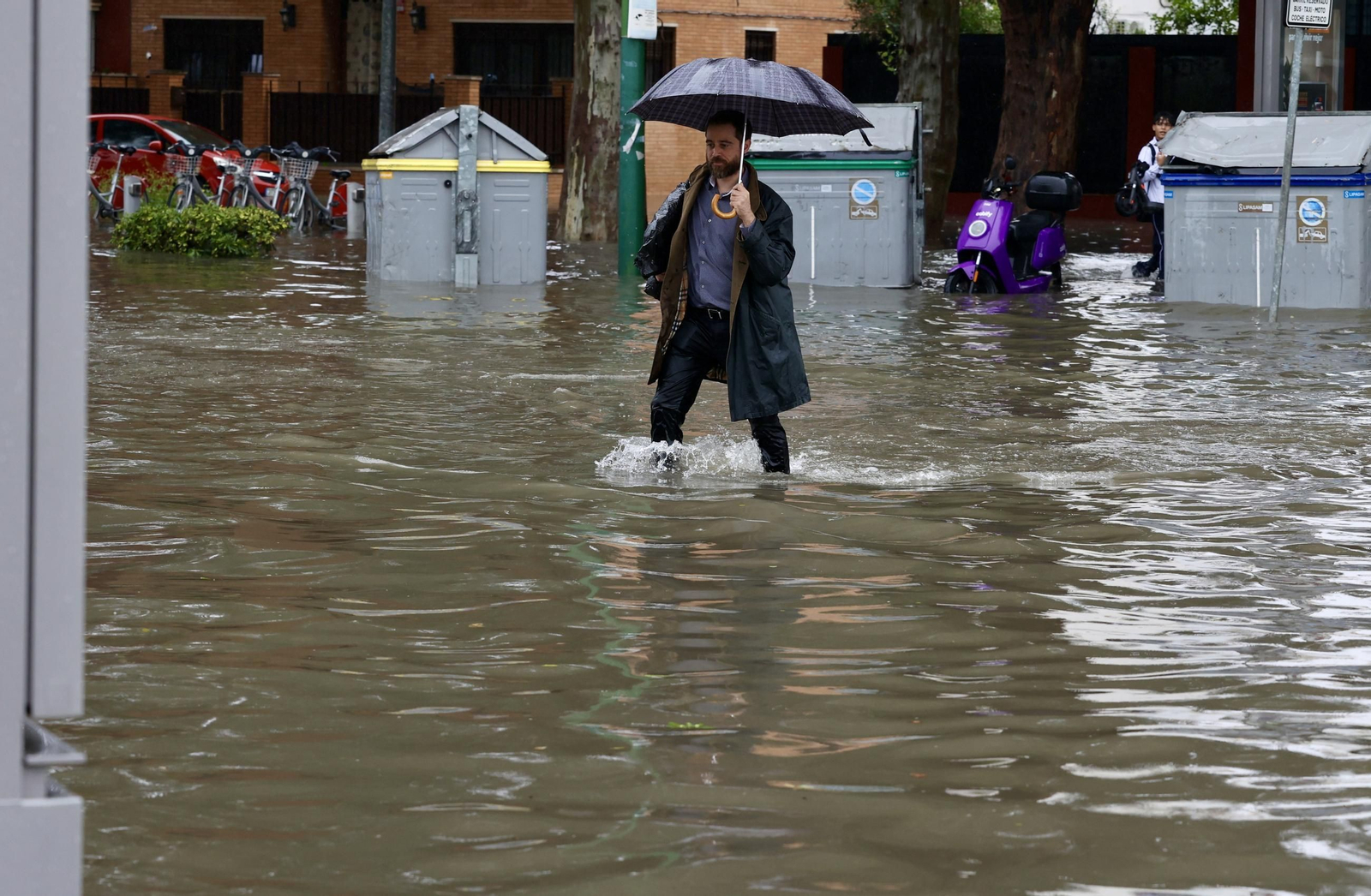 Inundación en la Ronda del Tamarguillo