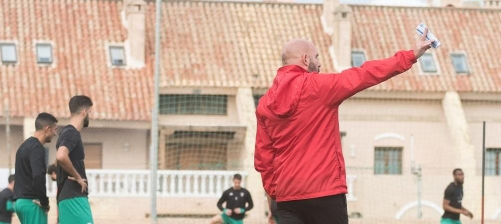 Nacho Castro, durante un entrenamiento con el San Fernando.