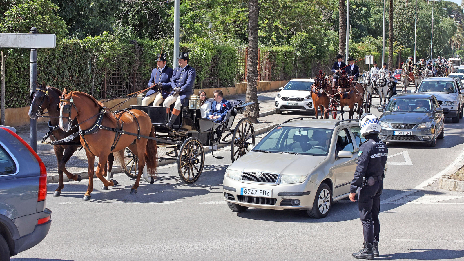 'Los carruajes de la integración' con jóvenes de Cedown y Aspanido por Jerez