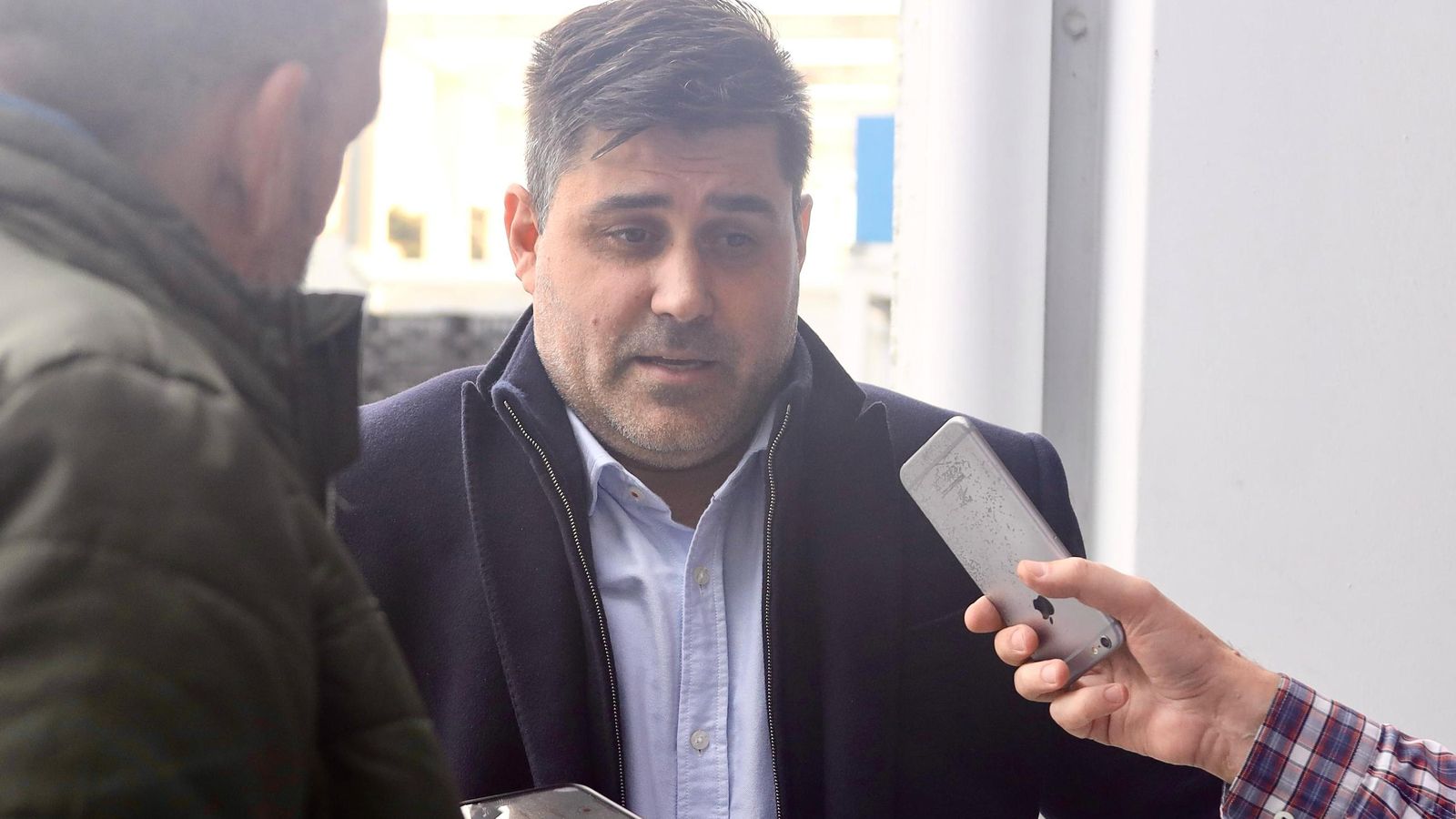 David Aganzo, en La Rosaleda hablando con AS y Málaga Hoy