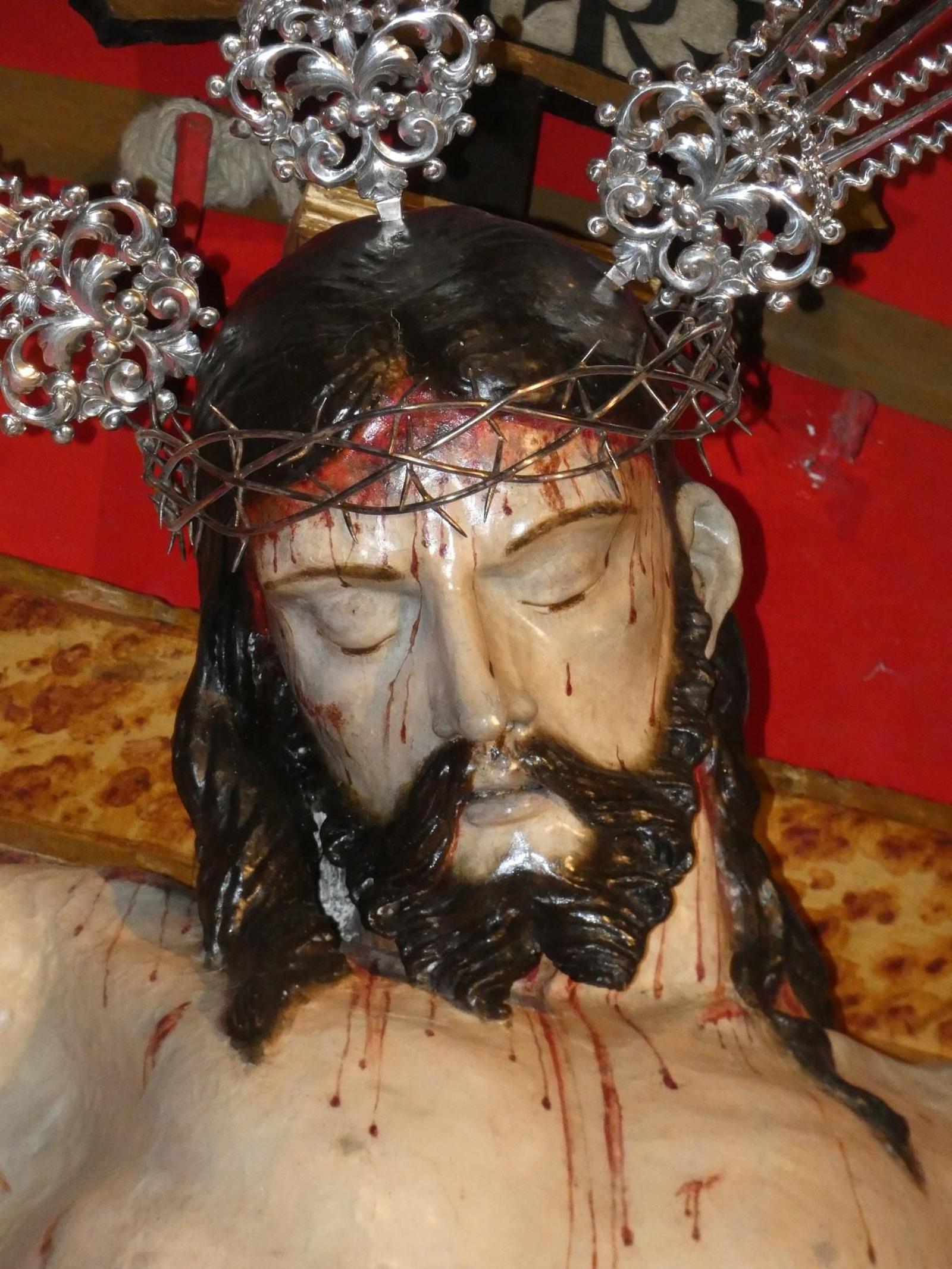 Detalle del Cristo tras la restauración.