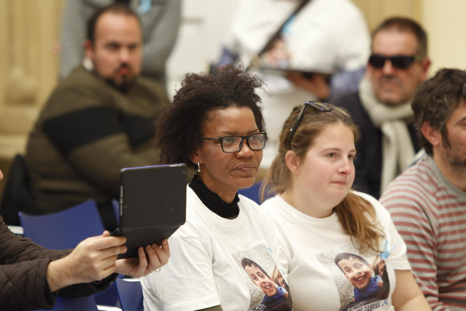 Quezada durante uno de los actos que pedían la aparición de Gabriel