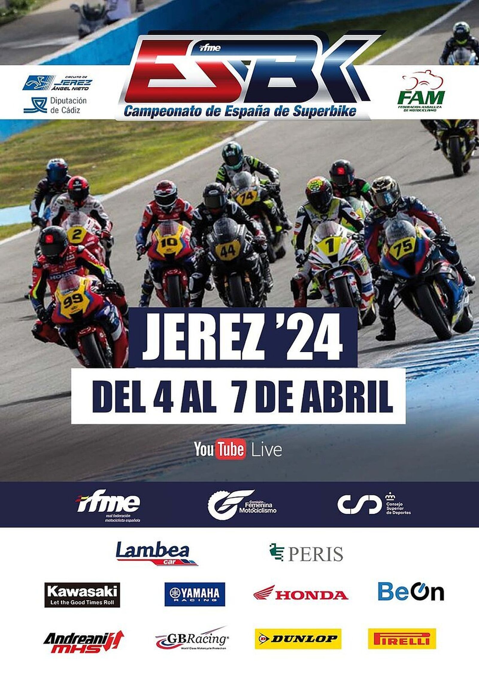 Cartel de la primera prueba del Campeonato de España de Superbike