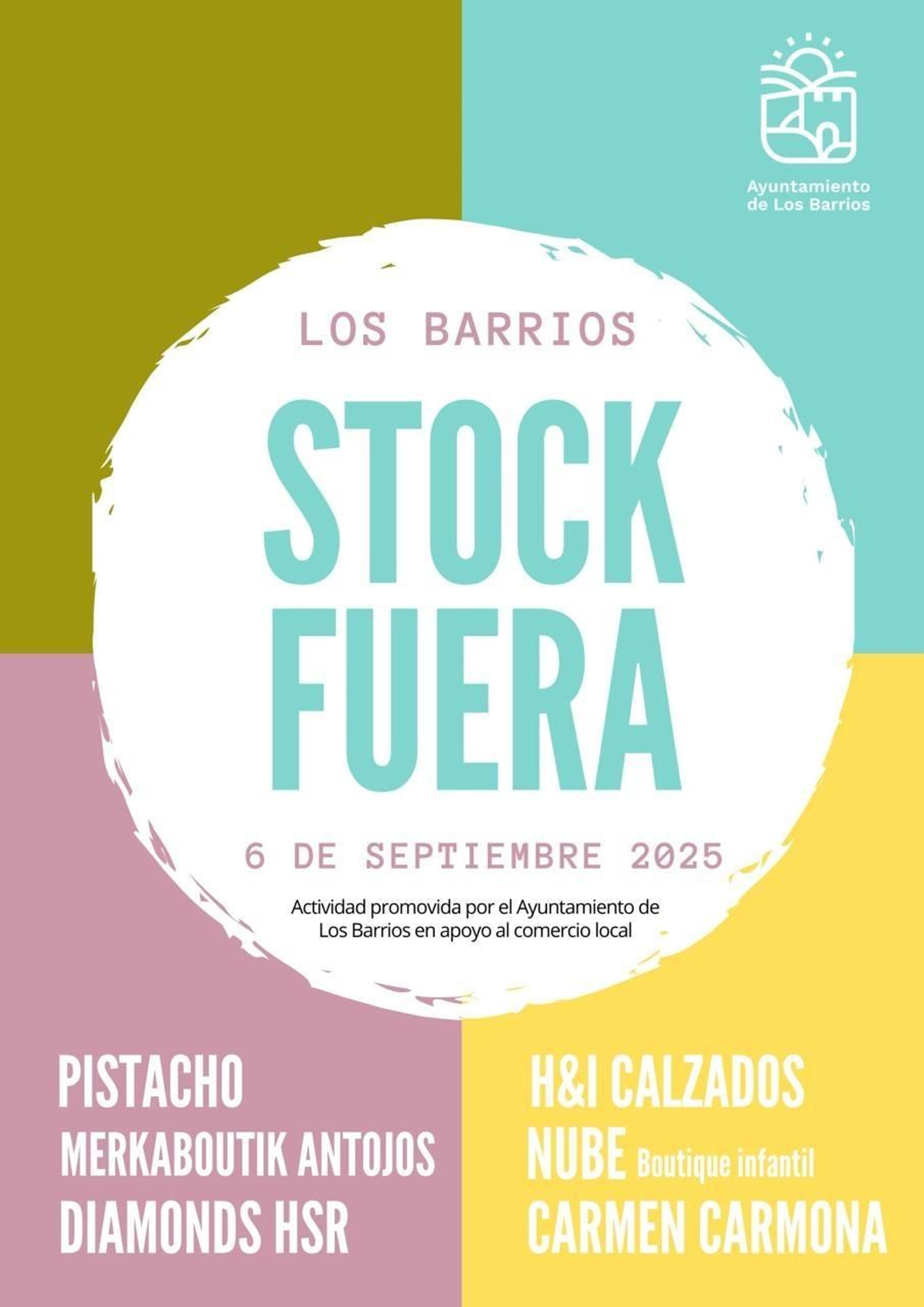 Cartel 'Stock Fuera' en Los Barrios.