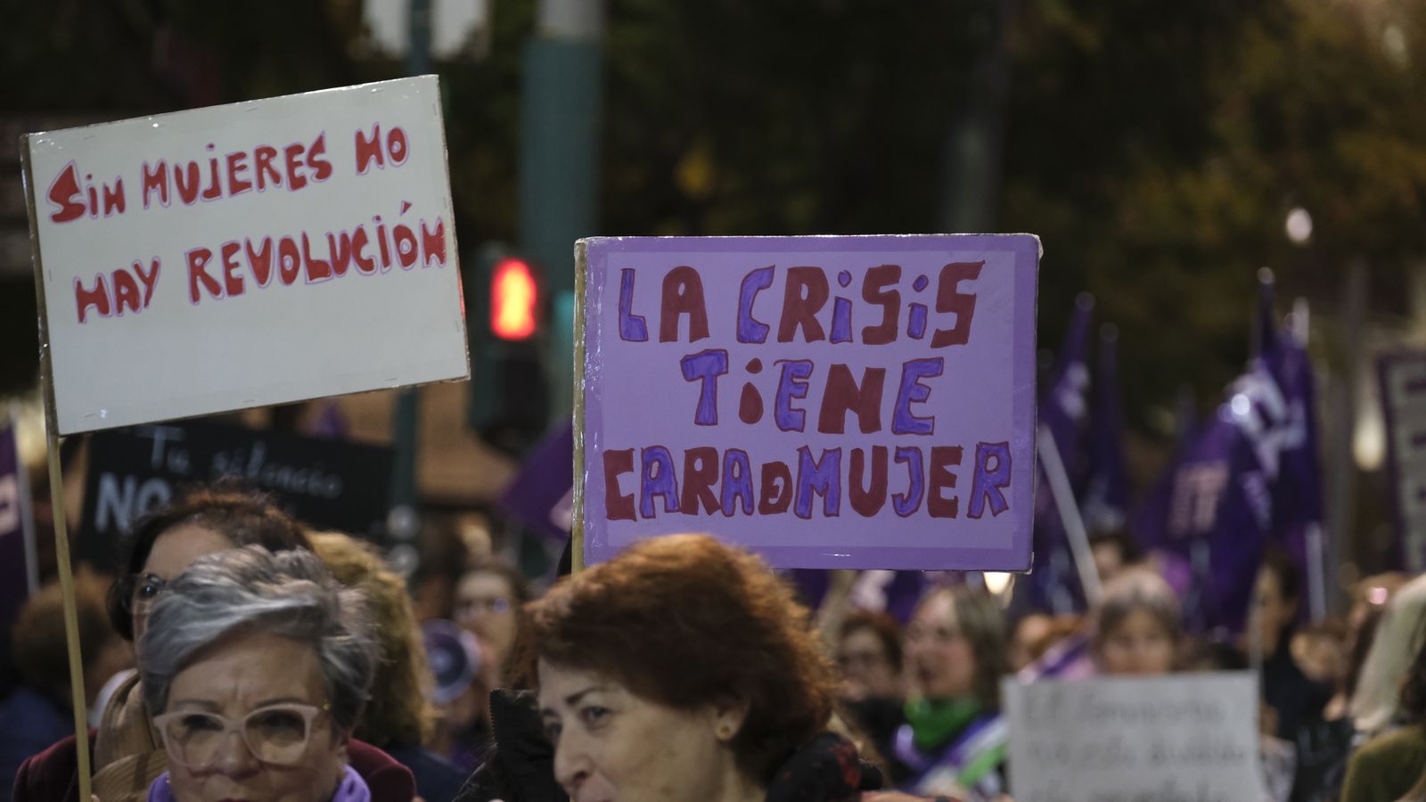 Imágenes de las manifestaciones por el Día de la Mujer en Almería