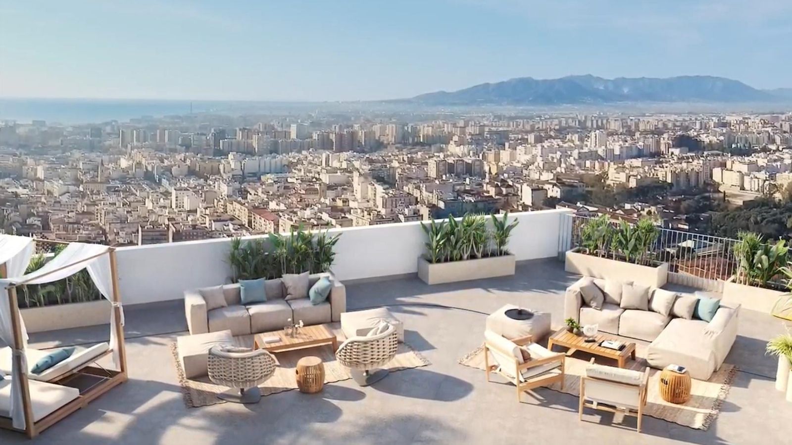 Vista de la ciudad desde la parte más alta de una de las torres.