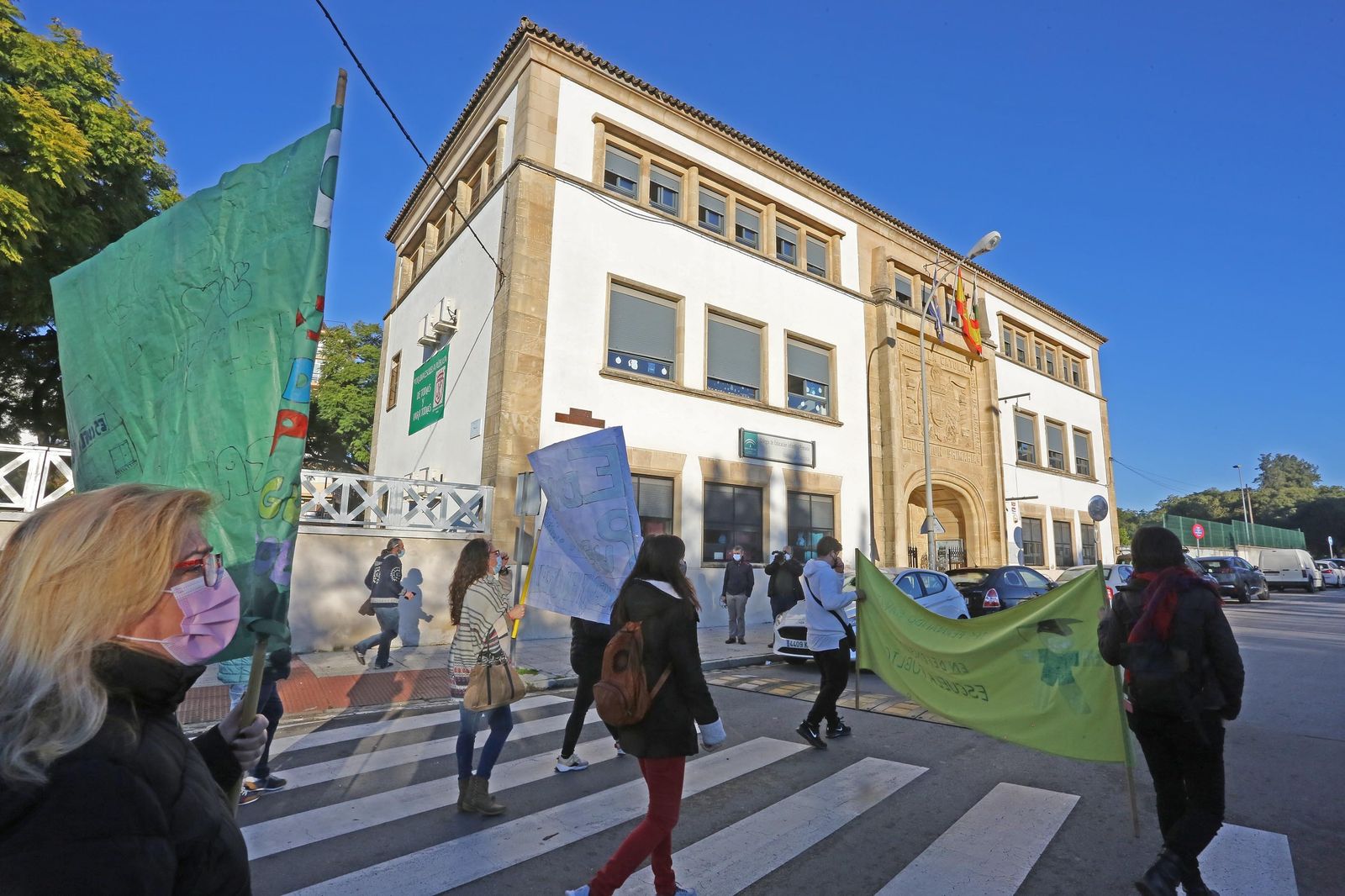Manifestación del AMPA del colegio Isabel la Católica