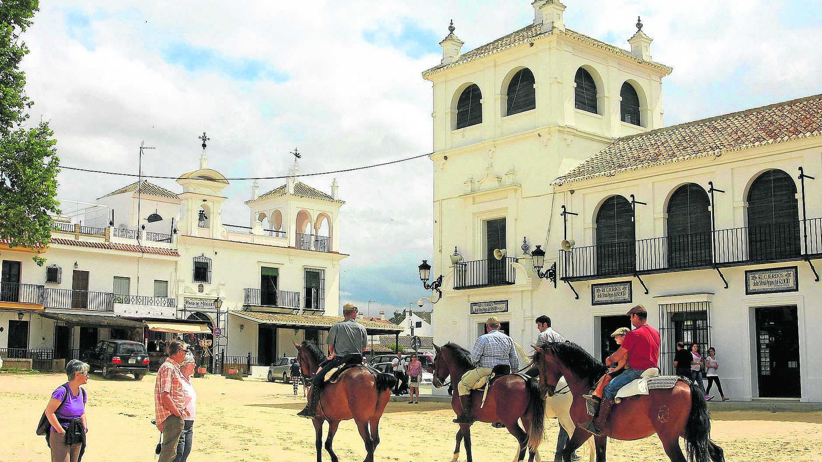 Calles de arena, sin asfaltar, en el Rocío.