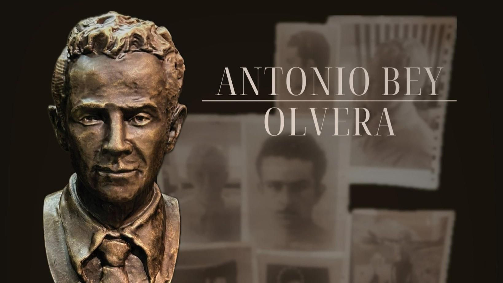 Reproducción parcial del cartel que anuncia la conferencia, en la que se puede ver el boceto del busto de Antonio Bey Olvera para San Fernando