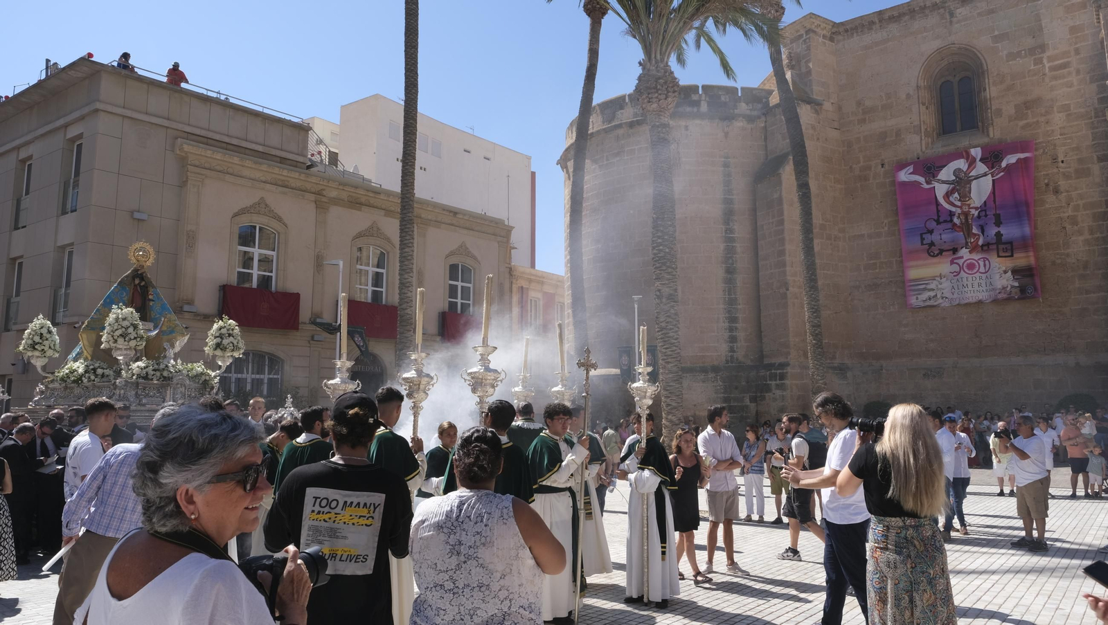 Traslado de la Virgen del Mar a la Catedral de Almería, en imágenes