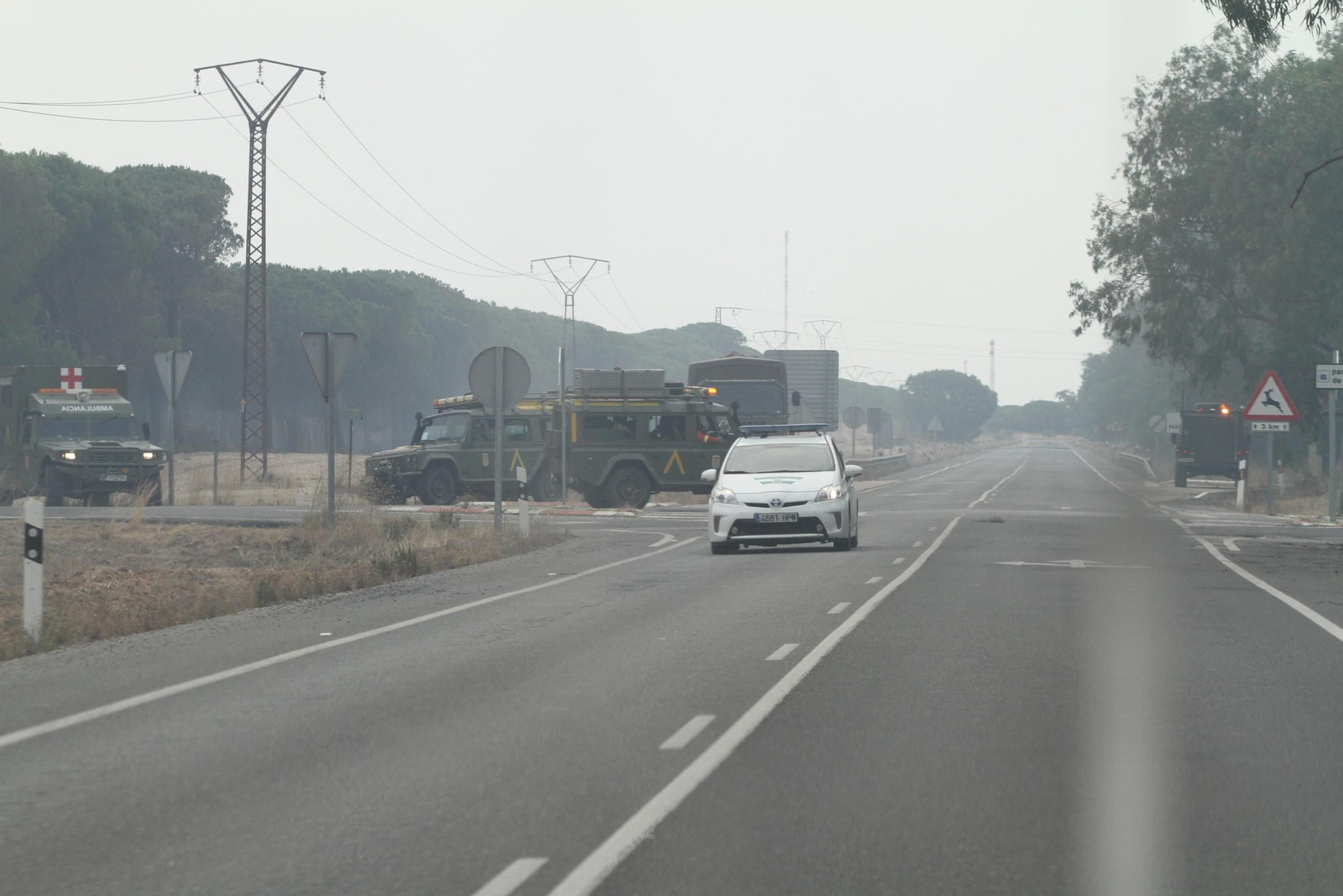 Las imágenes del incendio en Moguer y Mazagón