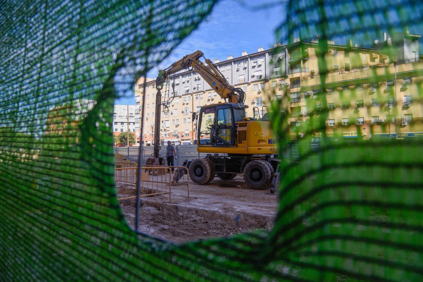 Las obras de la línea 3 del metro de Sevilla en Pino Montano