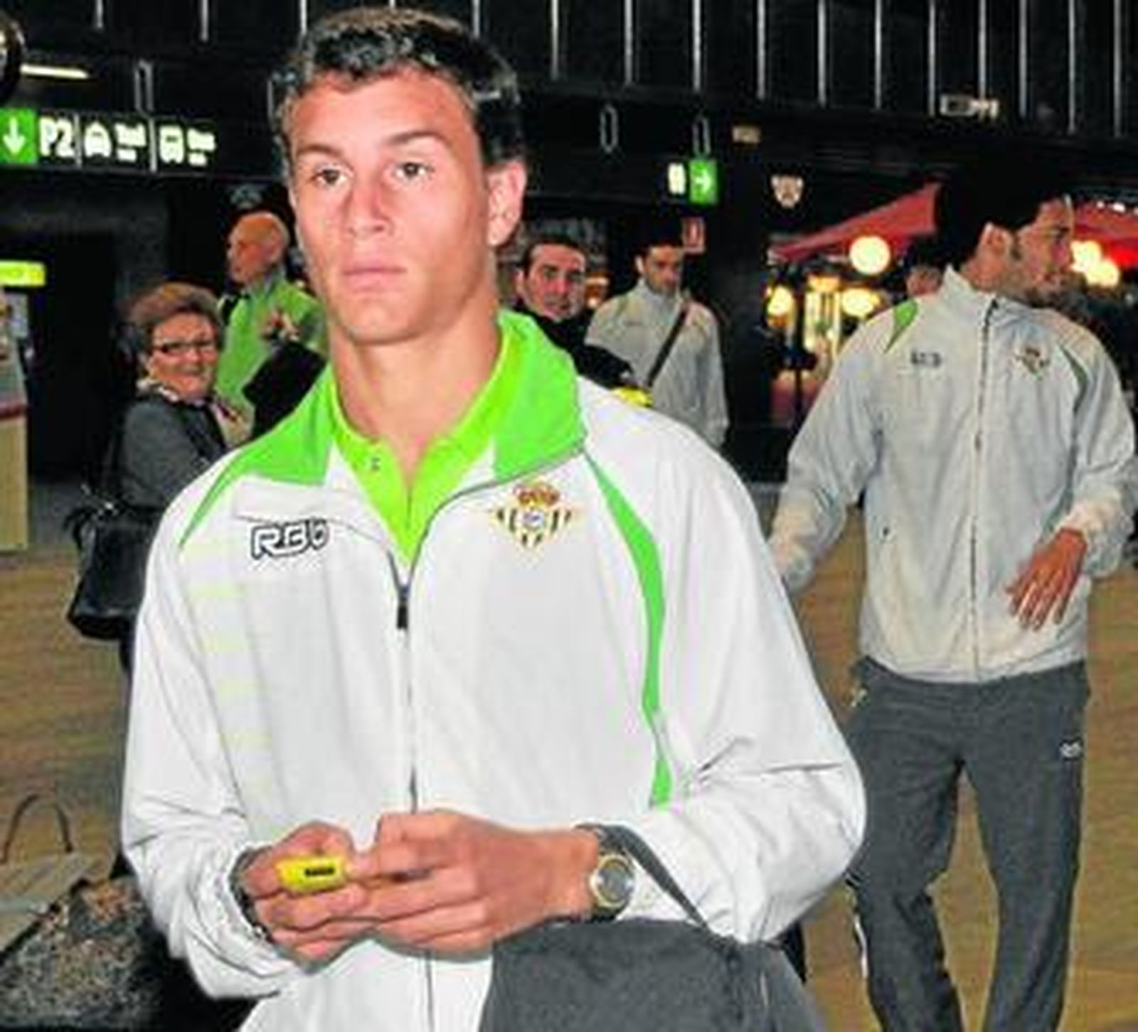 Manu Palancar, durante su estreno viajero con la primera plantilla.