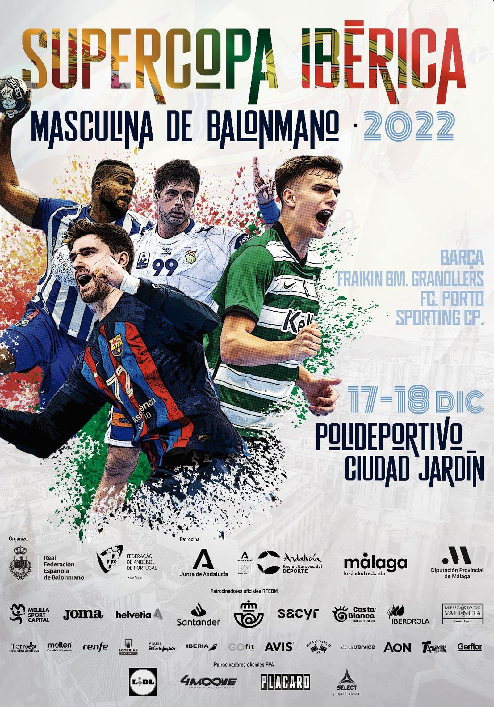 El cartel del torneo masculino.