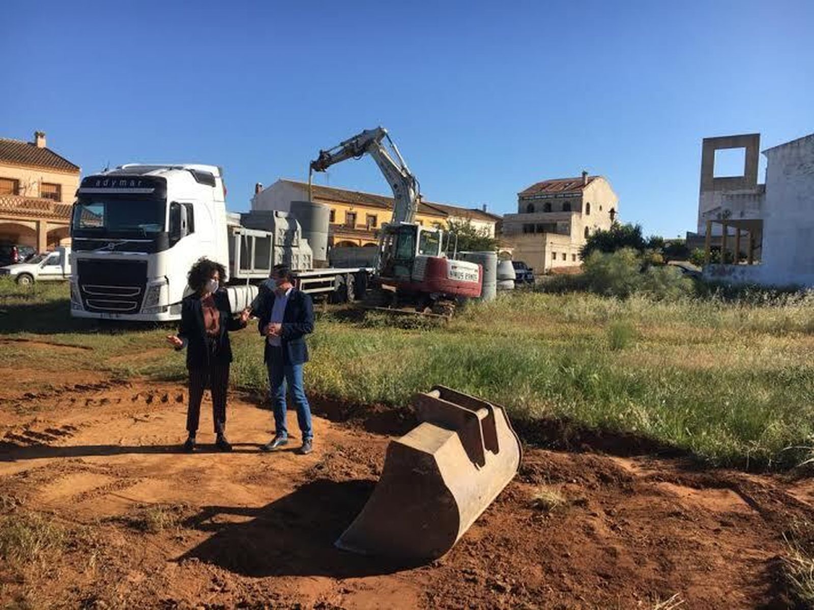 Inicio de las obras en el Recinto Romero de San Isidro en Gibraleón