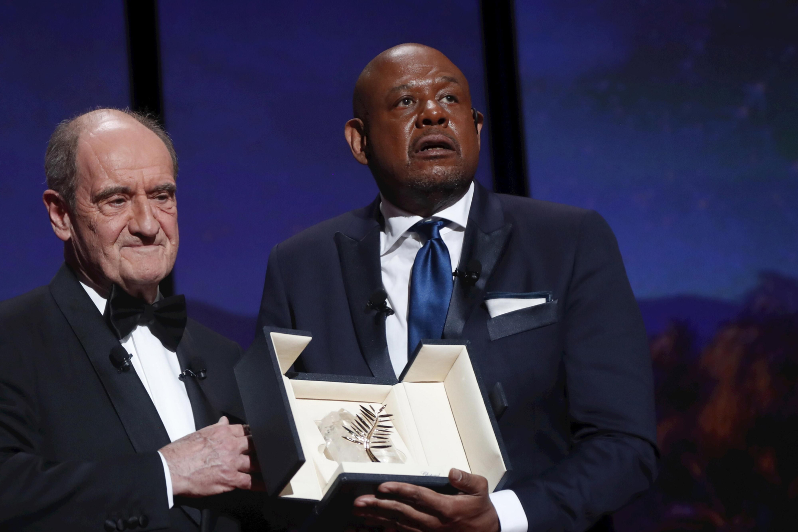 Forest Whitaker, con su Palma de Oro.