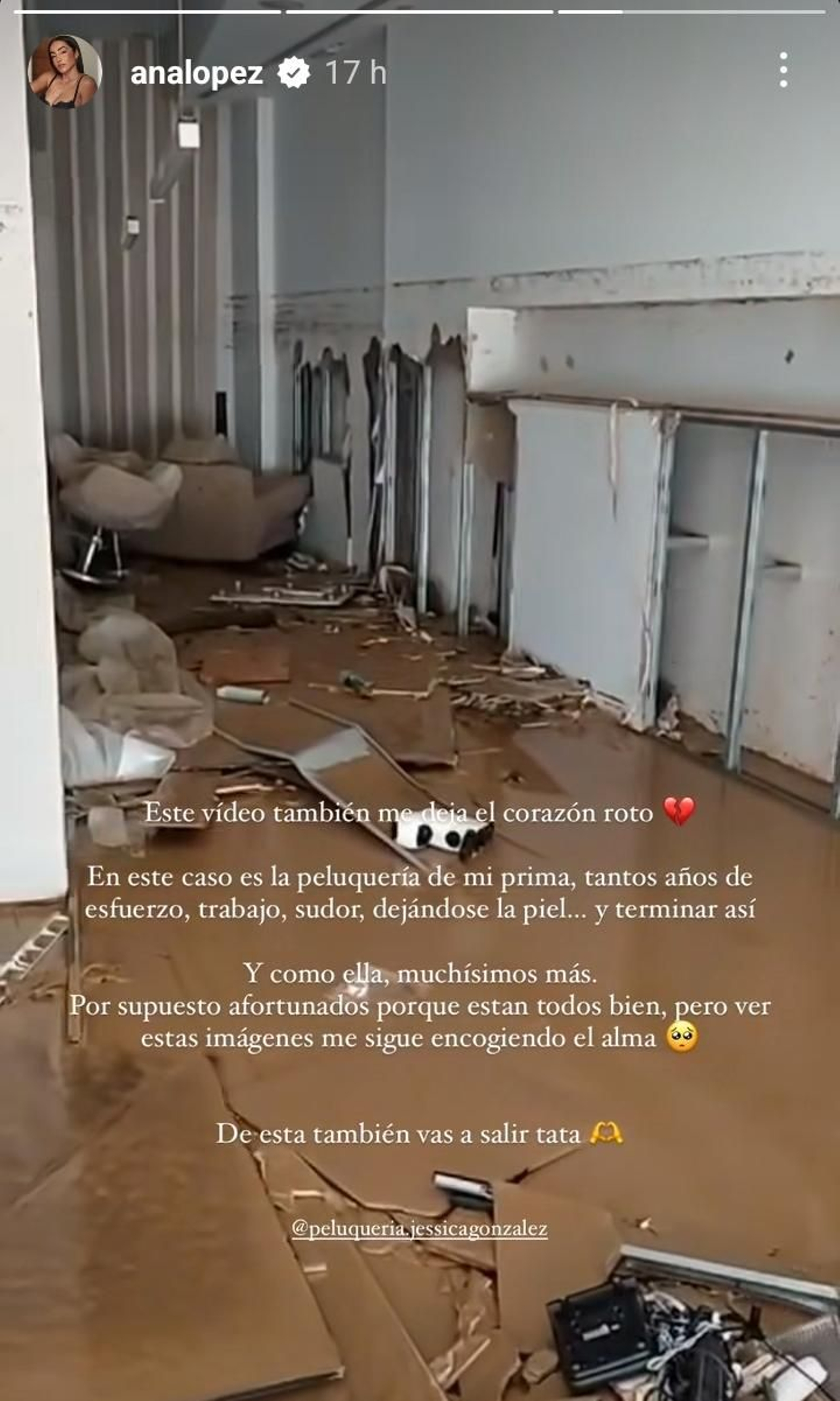 Así ha quedado la peluquería de la prima de Ana López. Así ha quedado la peluquería de la prima de Ana López.