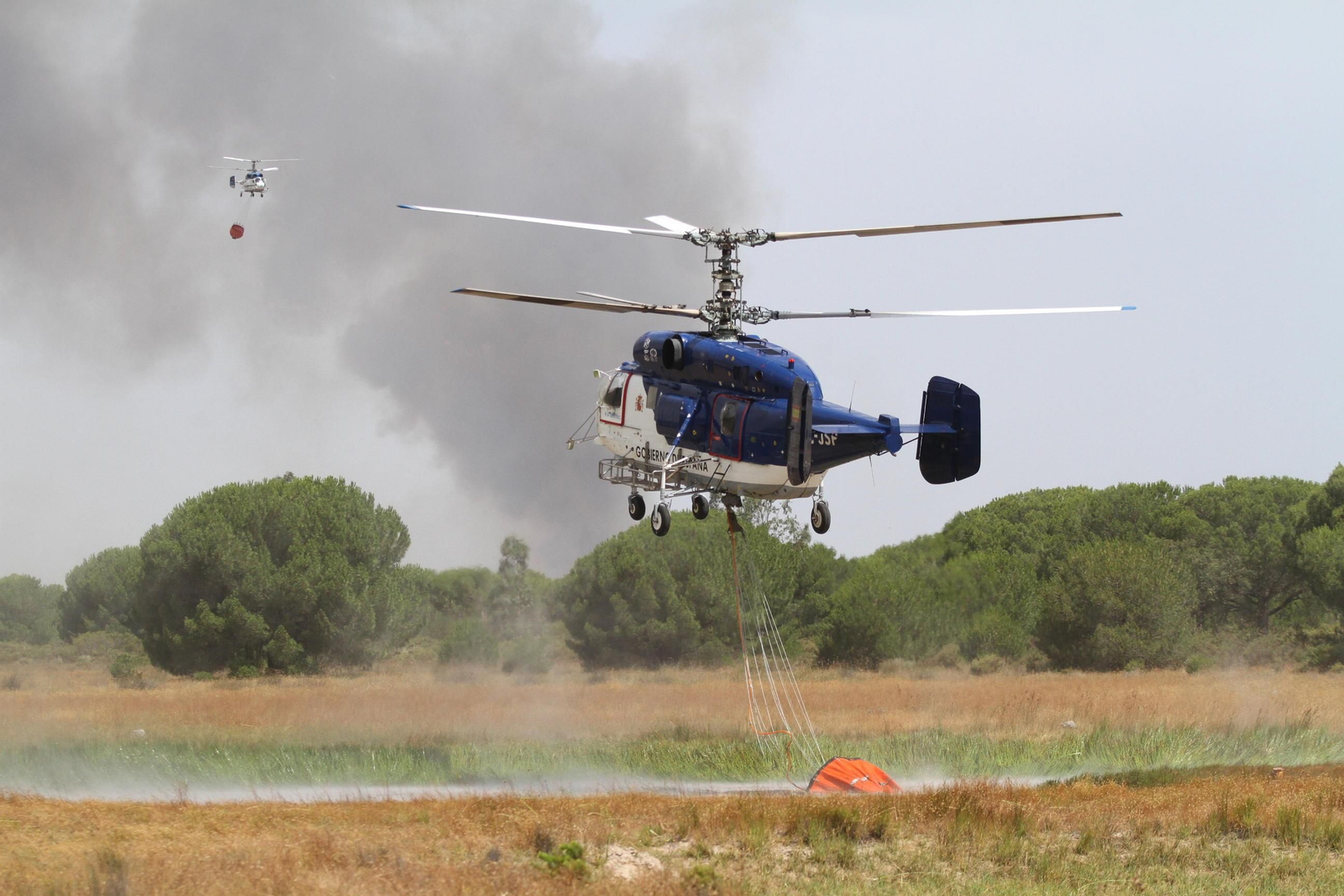 Las imágenes del incendio en Moguer y Mazagón