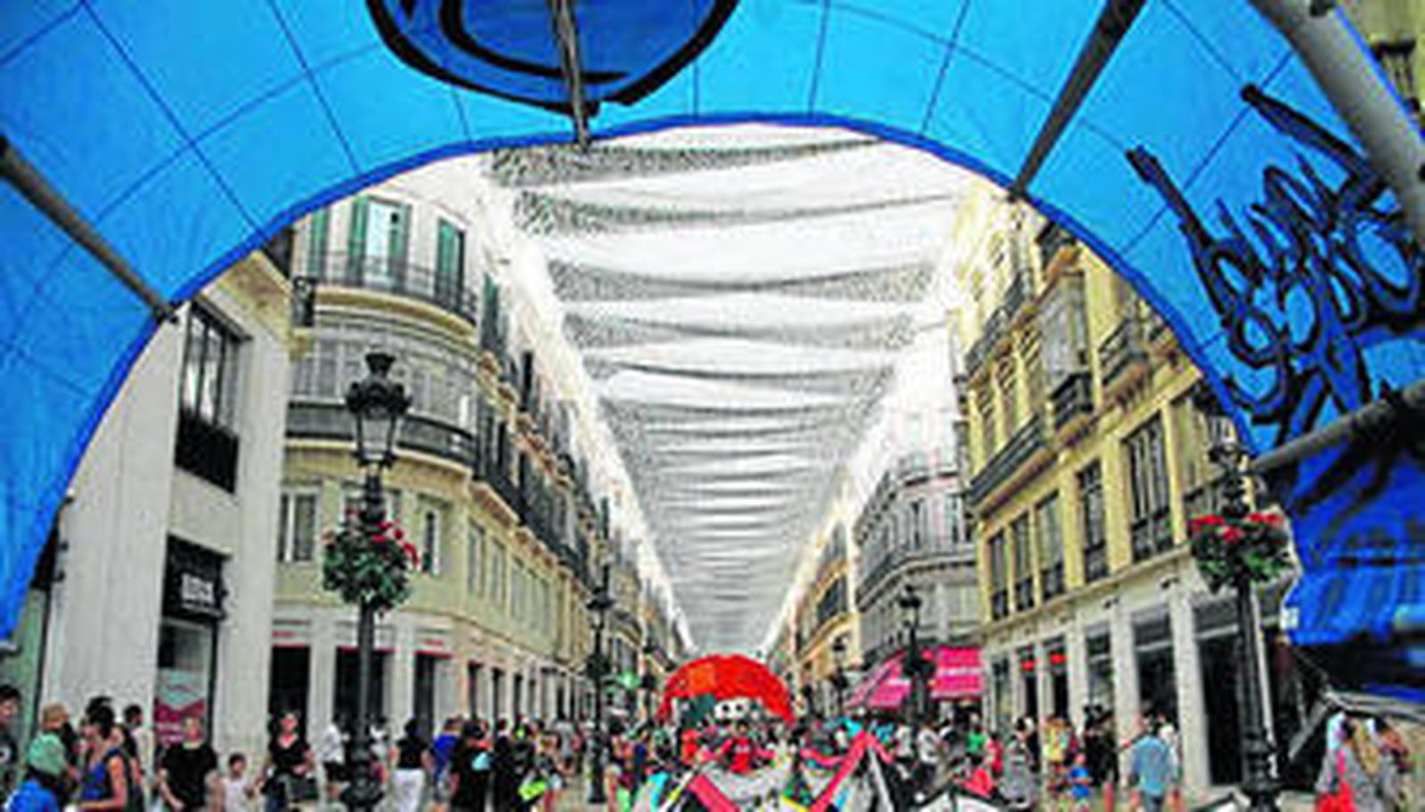 Un momento de la protesta de los kitesurfers.
