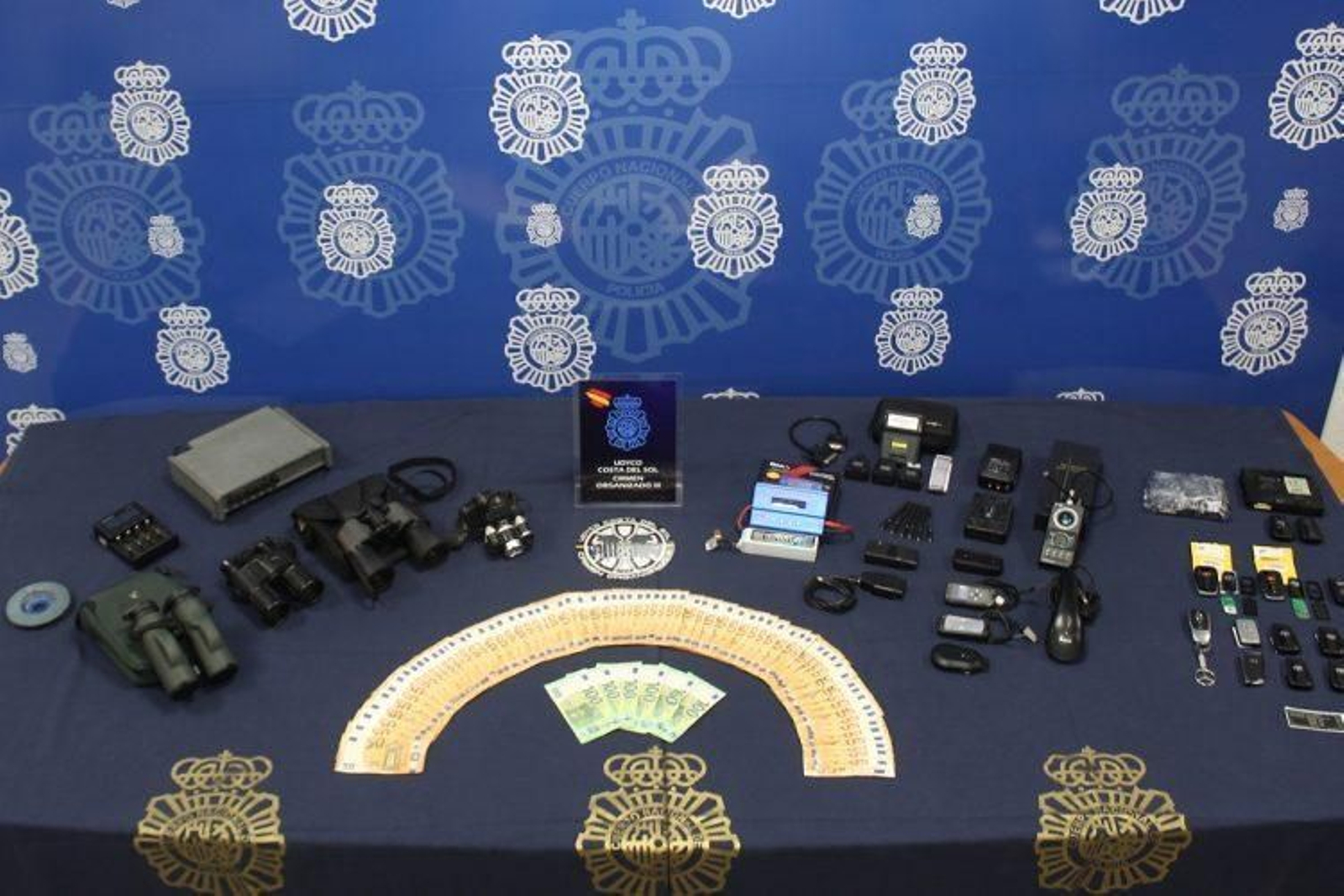Material intervenido en la operación